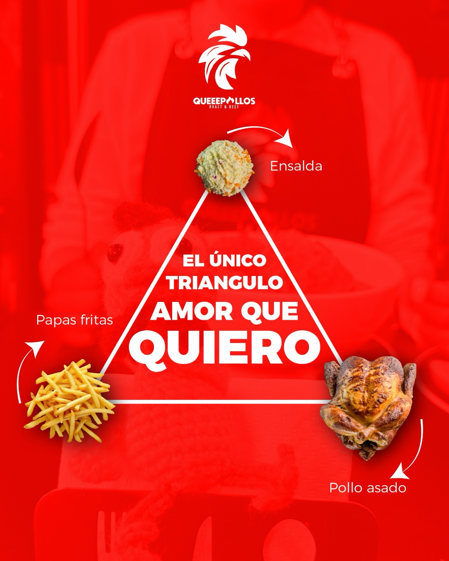 Queee - 😌🔥Hay triángulos peligrosos… y después está este 😏🍗🍟🥗 Pollo ...