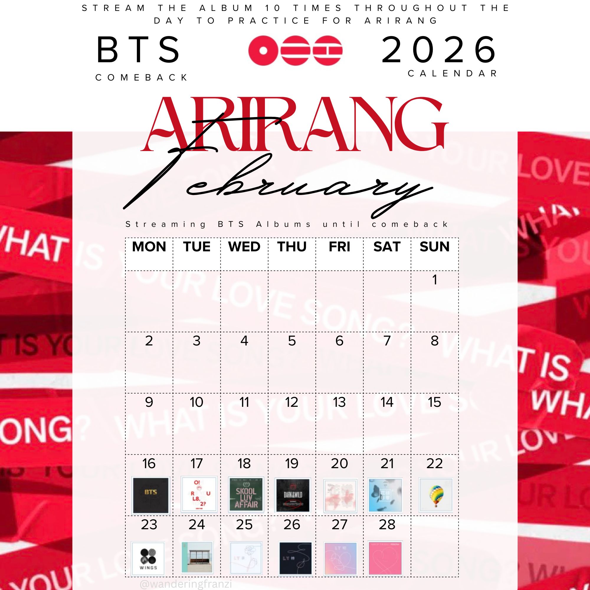 ⏳️ Days to ARIRANG: 21 ⏳️ Today