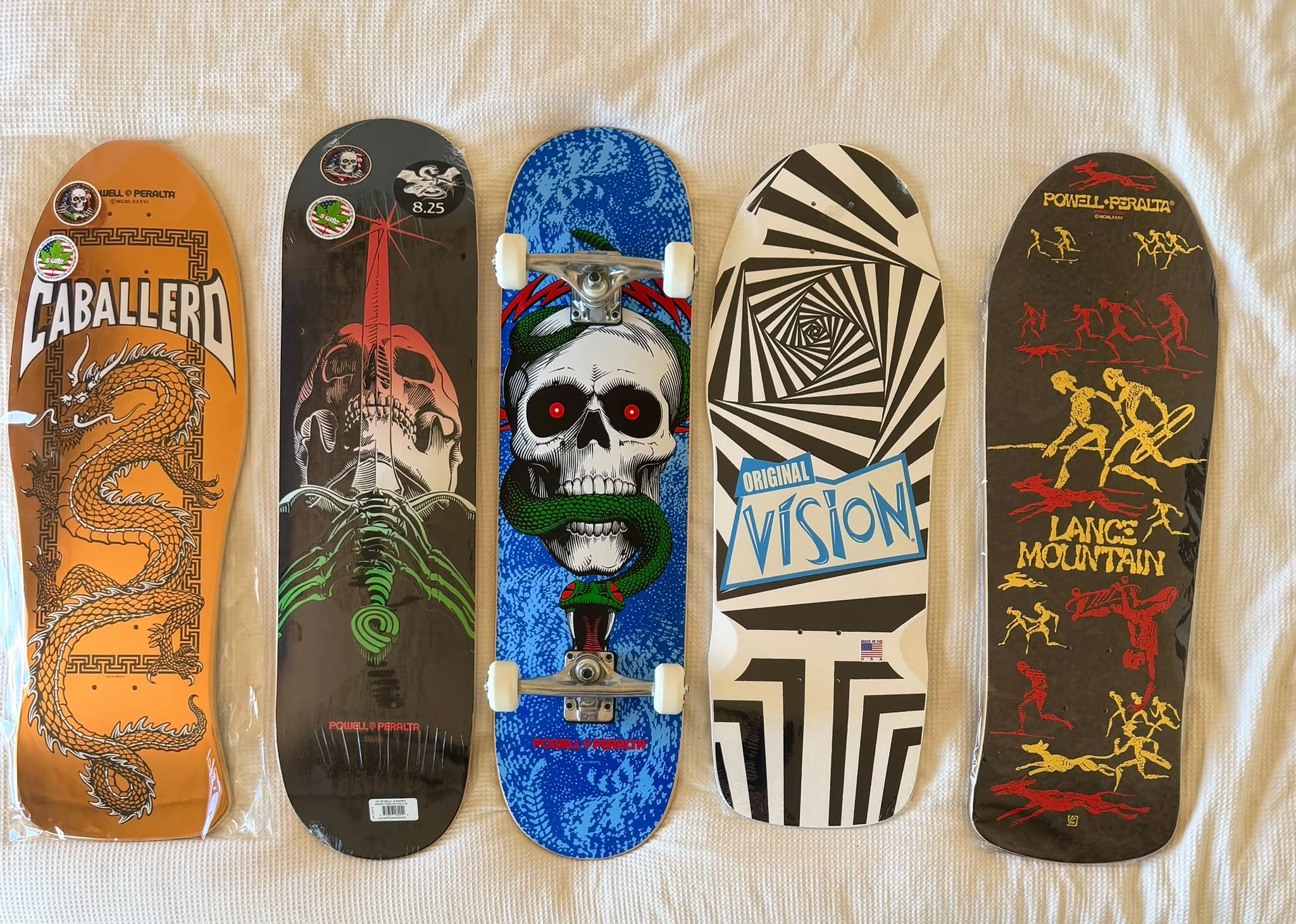 Classic OG Powell decks from the 80s! Ray Barbee, Steve Caballero