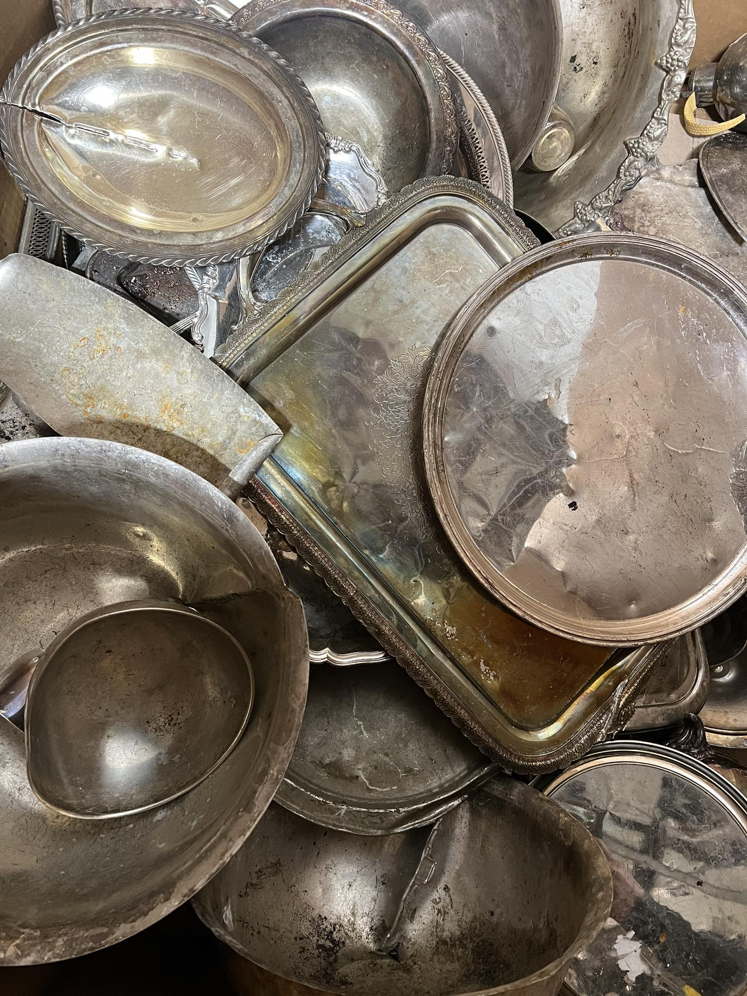 Is item silver plate over brass or copper?
