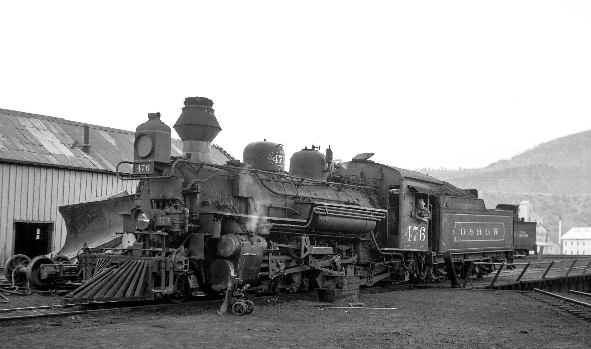 Three giant articulated D&RGW 2-8-8-2 L-132 class locomotives are