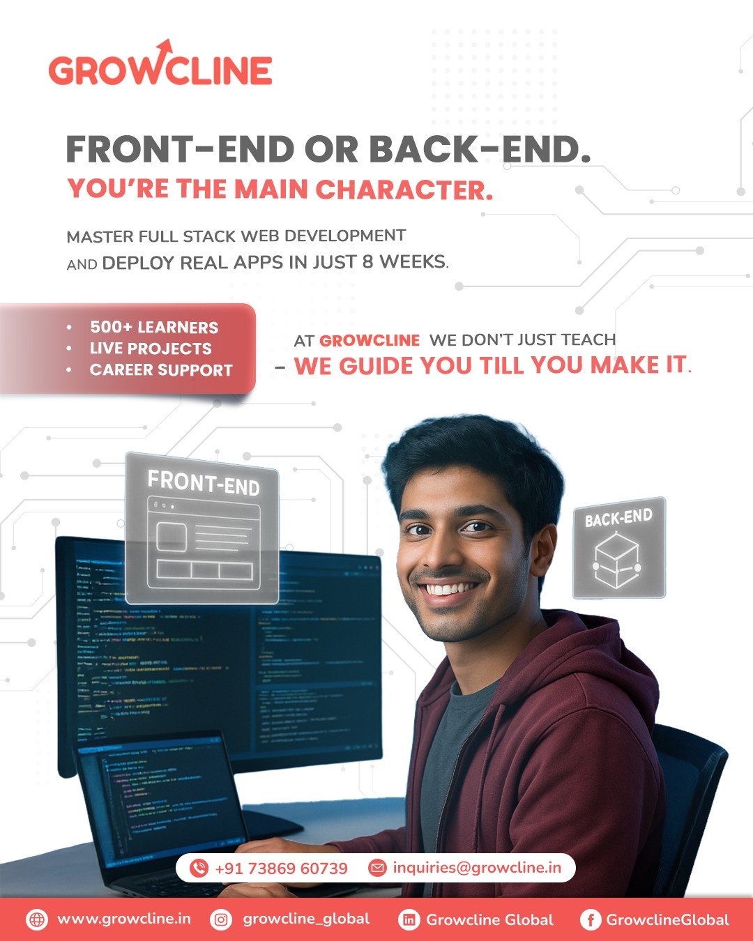 GrowclineGlobal - Front-end or back-end-you’re the main character. At ...