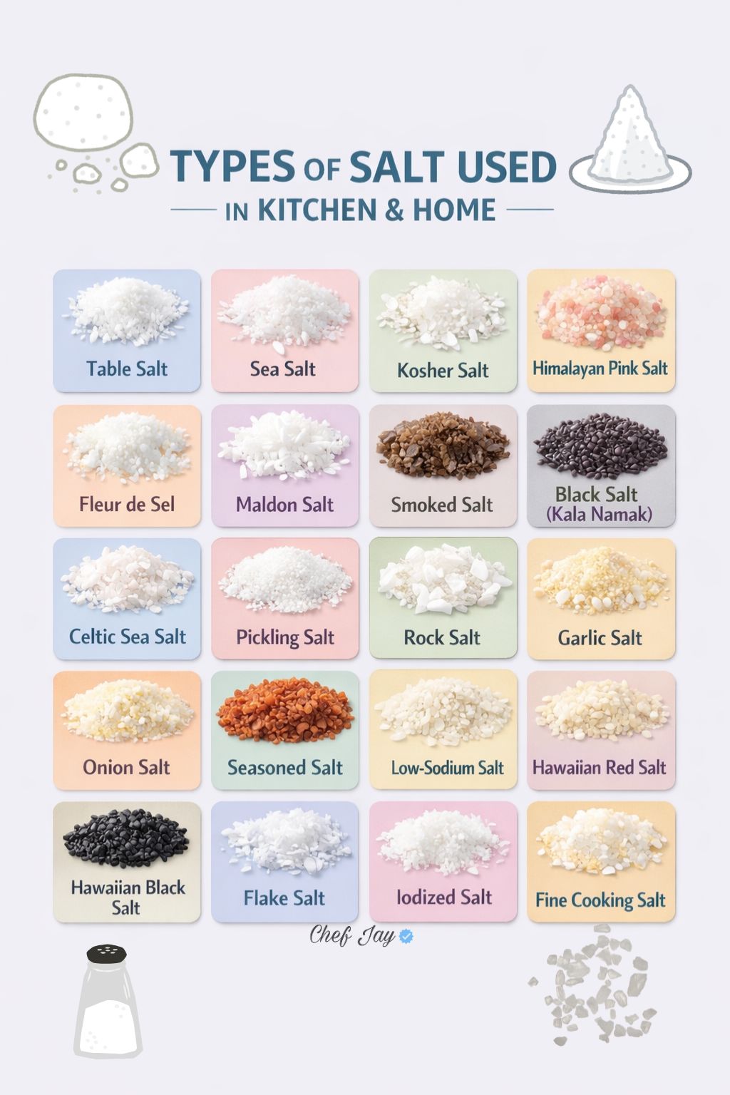 Jay's - Know Your Salt 🧂 Not all salt is the same! From table salt to ...