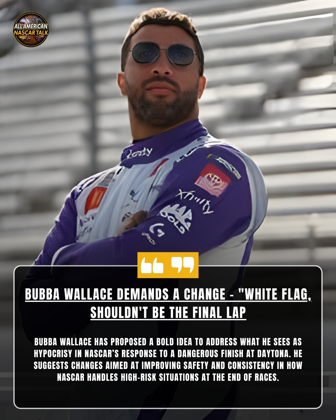 All-American - 🗣️ Bubba Wallace has spoken out after Daytona, proposing ...