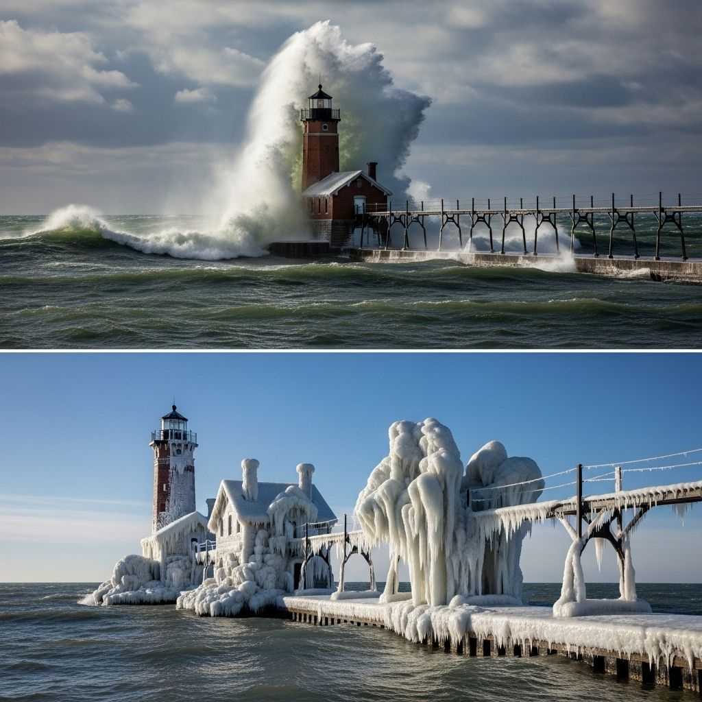 knowledge - Lake Michigan doesn’t just hit back… it freezes the moment ...