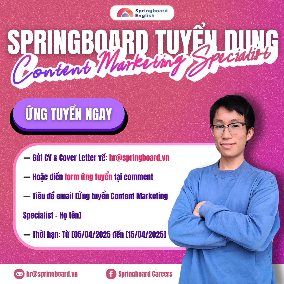 Springboard - 📍 ỨNG TUYỂN NGAY HÔM NAY [1] Form ứng tuyển https://forms ...