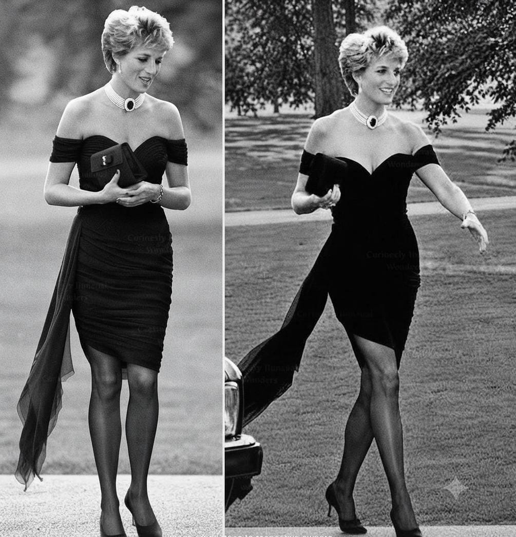 princess diana black and white dress Diana's head-turning 