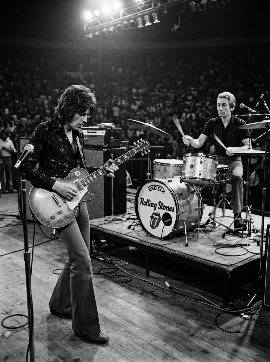Scottish musician Jack Bruce (1943 - 2014, left) and Mick Taylor