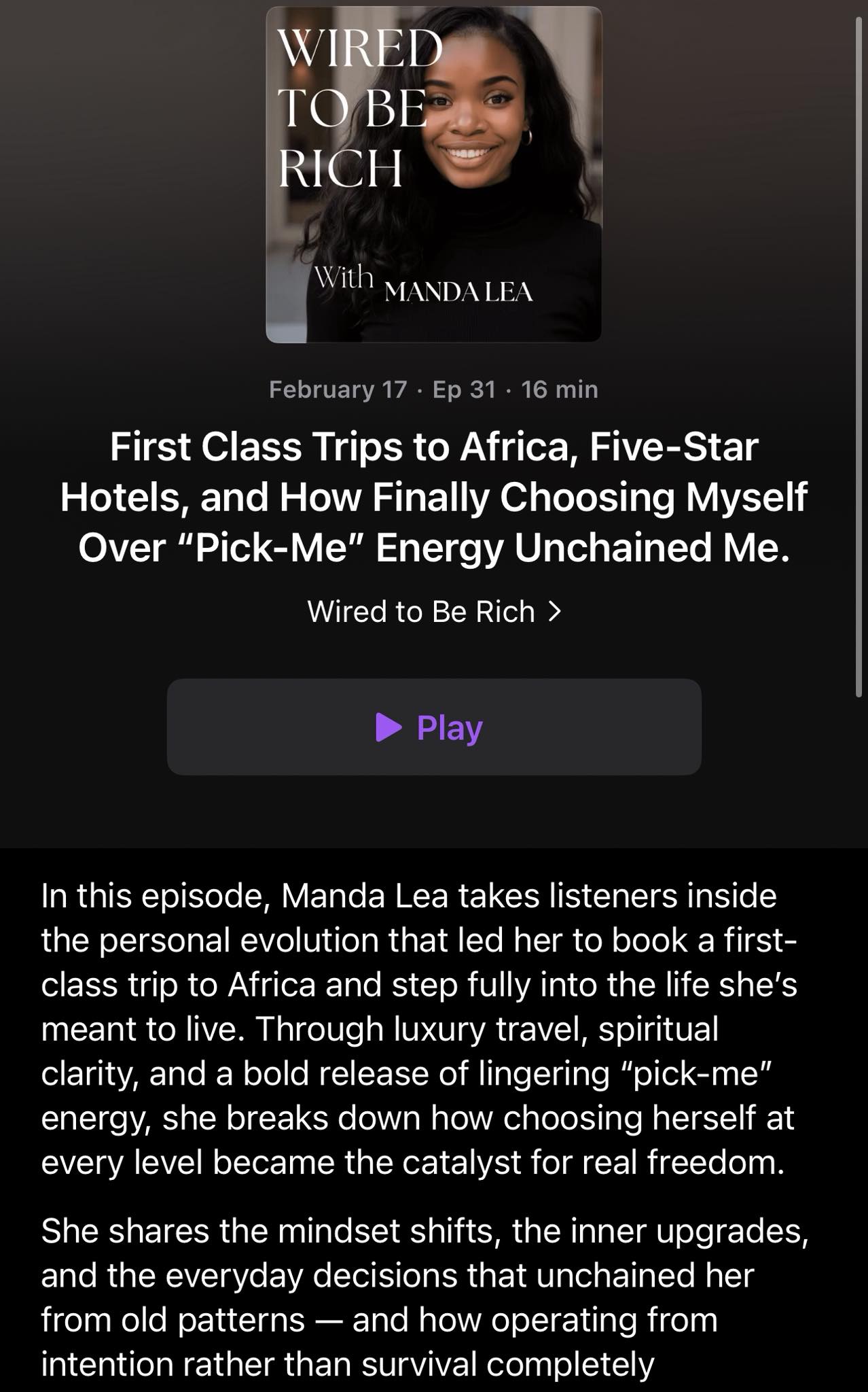 The new episode is out now, and Manda... - Wired to be Rich | Facebook