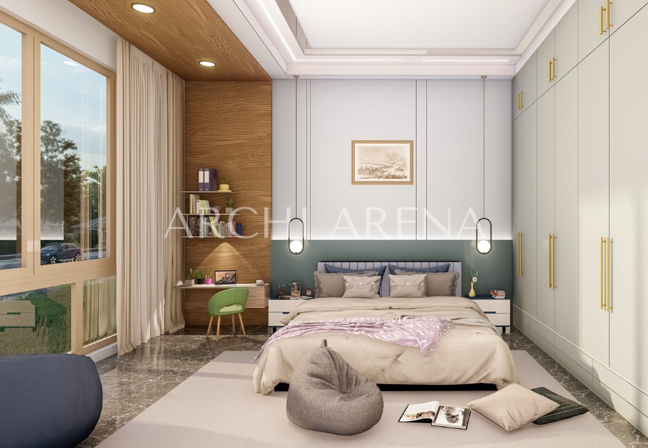 Archi - A modern bedroom interior that blends sophistication with ...