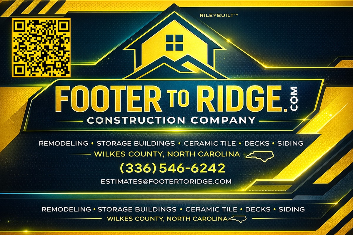 Footer to Ridge Construction Co.