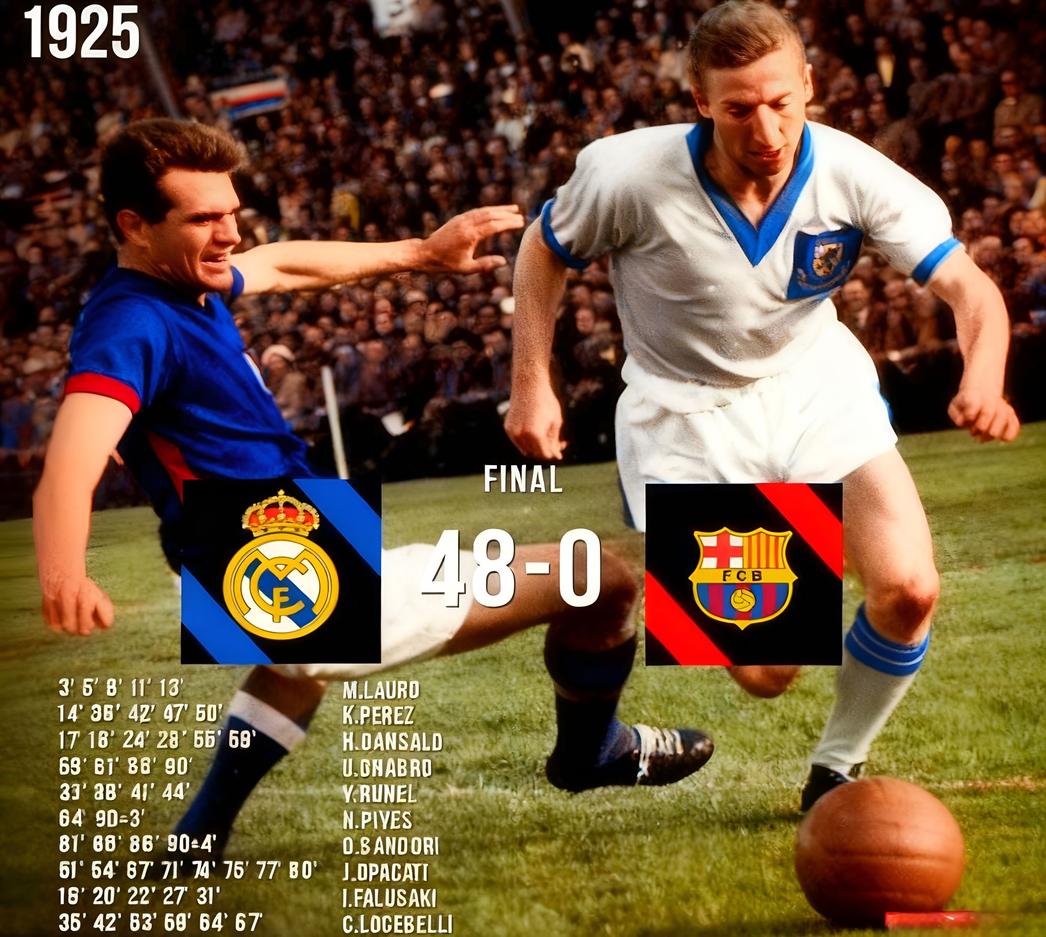 🏆1925 Football Final: Real Madrid vs Barcelona with Sensational
