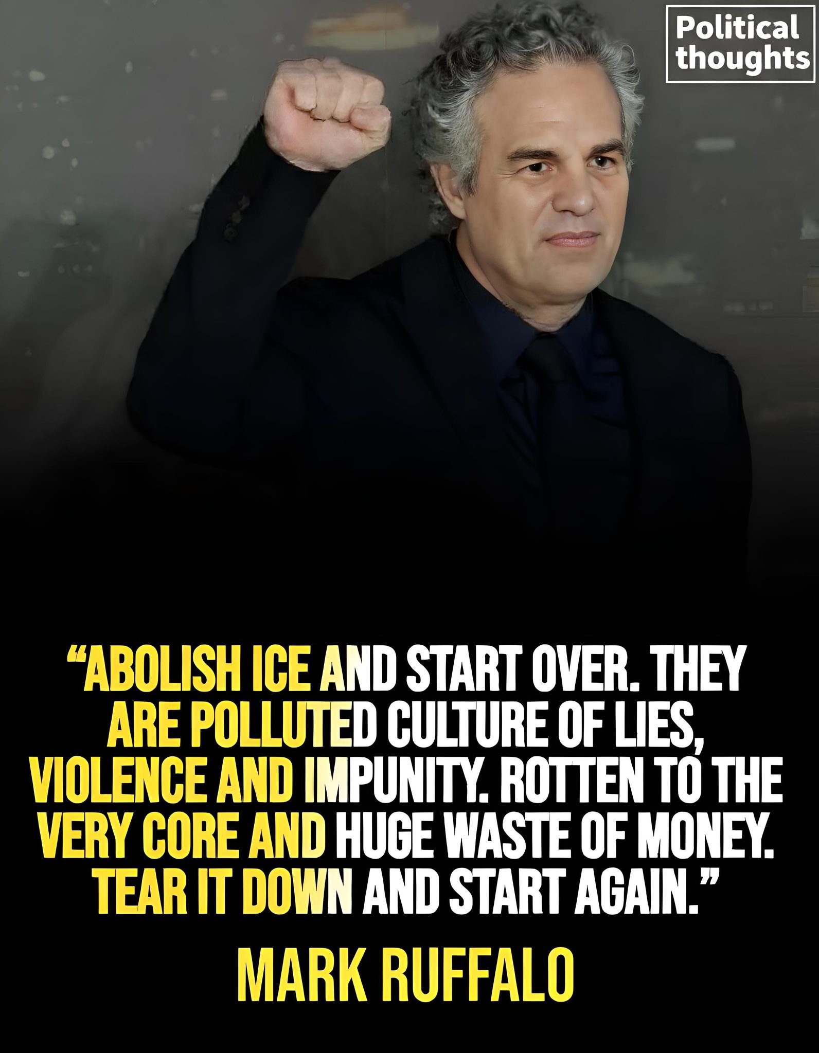 Political - 🚨 Mark Ruffalo, the acclaimed actor and activist, issued a ...