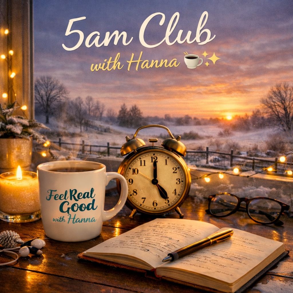 5am Club with Hanna ☕️ Good morning, beautiful humans 💛💙 The world is ...