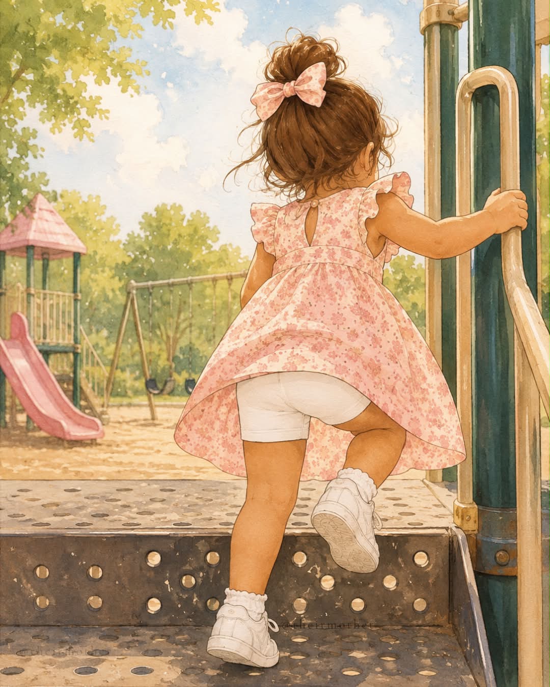 playground under looking up ladies dresses If your little girl is wearing a dress, YOU NEED to be putting shorts underneath😅 Always. Not because she “should have to cover up,” but because… Children run. They climb . They Edit:Spring