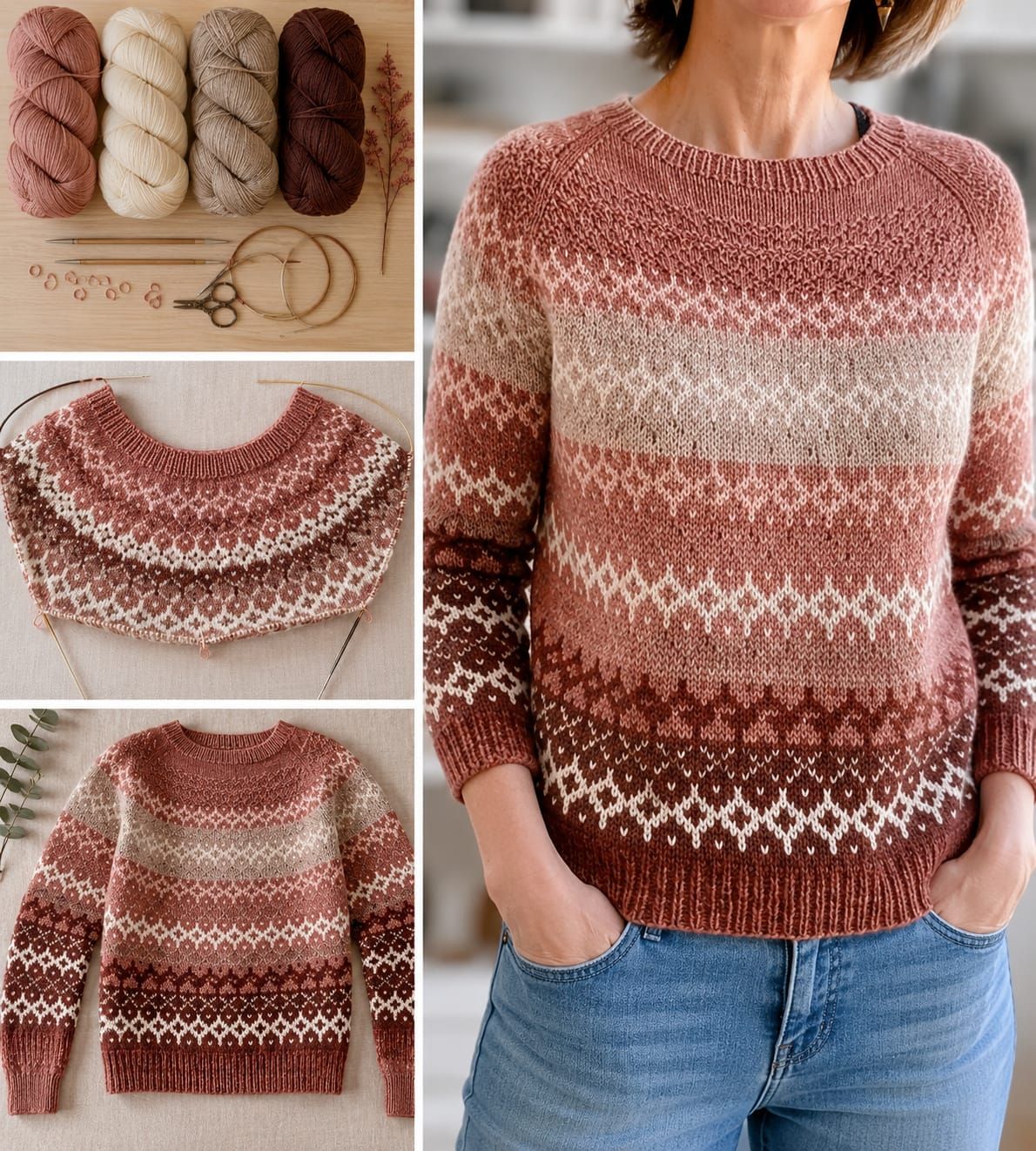 What is the name of the traditional blue and white Fair Isle