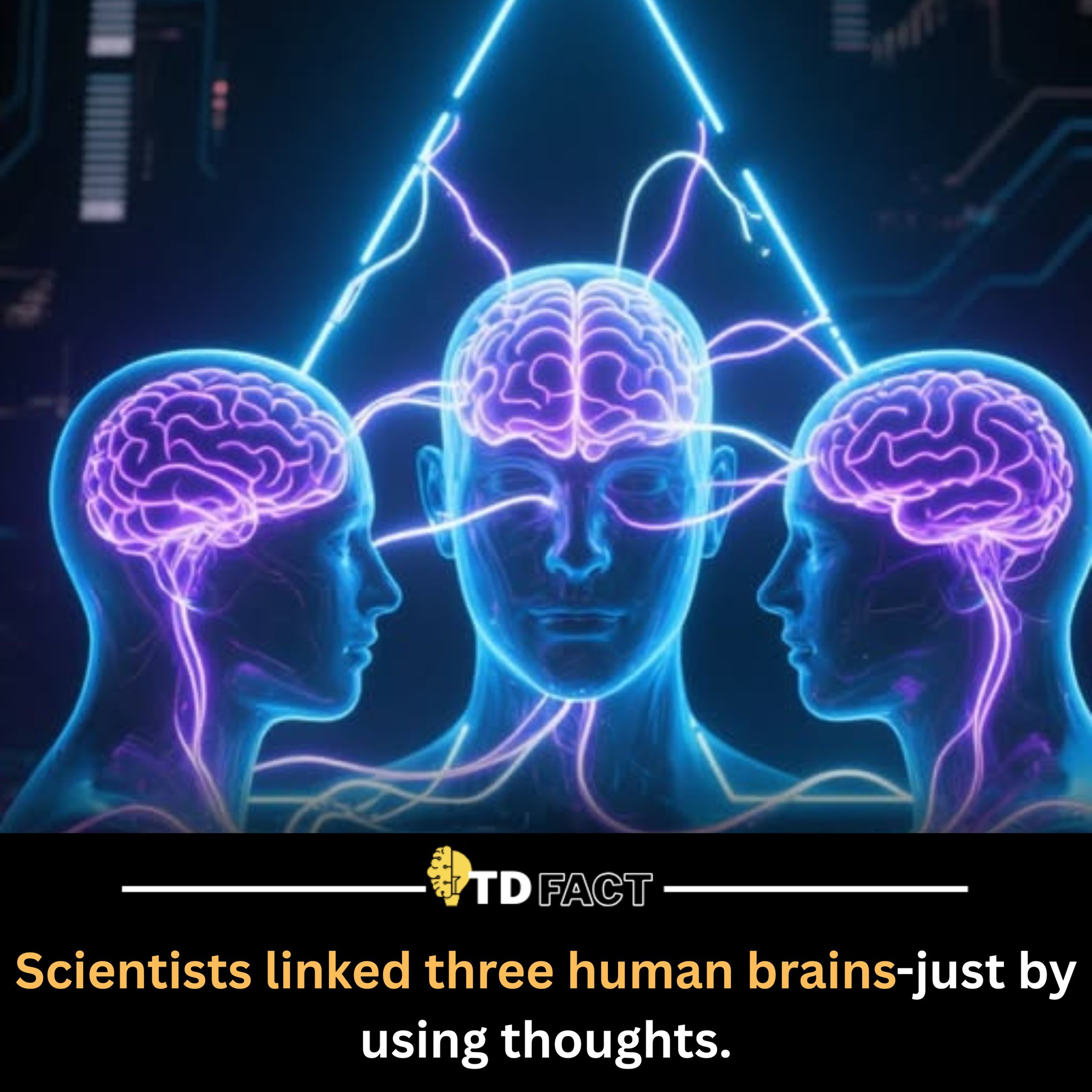Two humans communicated without speaking, typing, or moving. In a