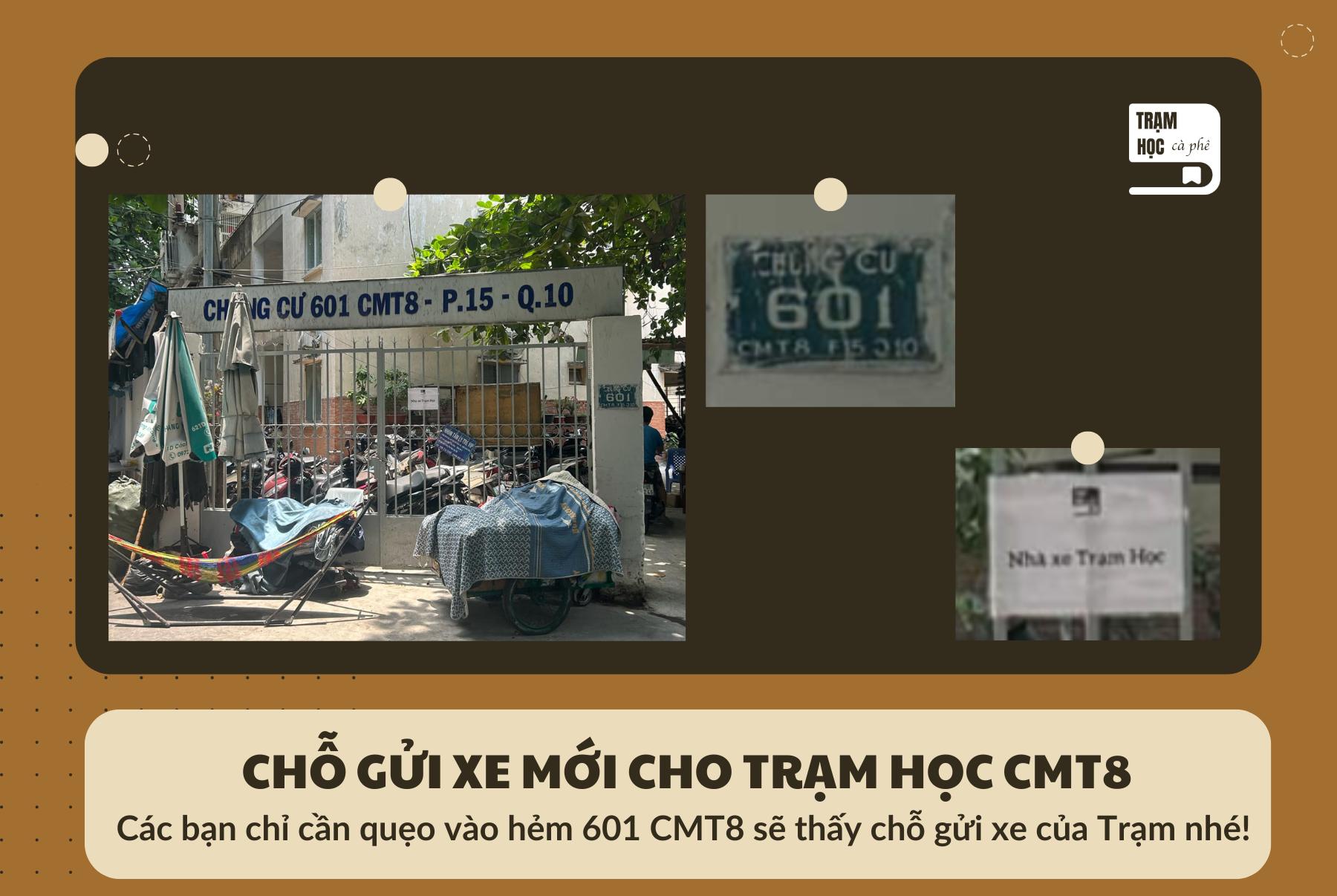 Cafe Trạm Học - 🚲 THÔNG BÁO ĐỔI CHỖ GỬI XE TRẠM HỌC CMT8 🚲... | Facebook
