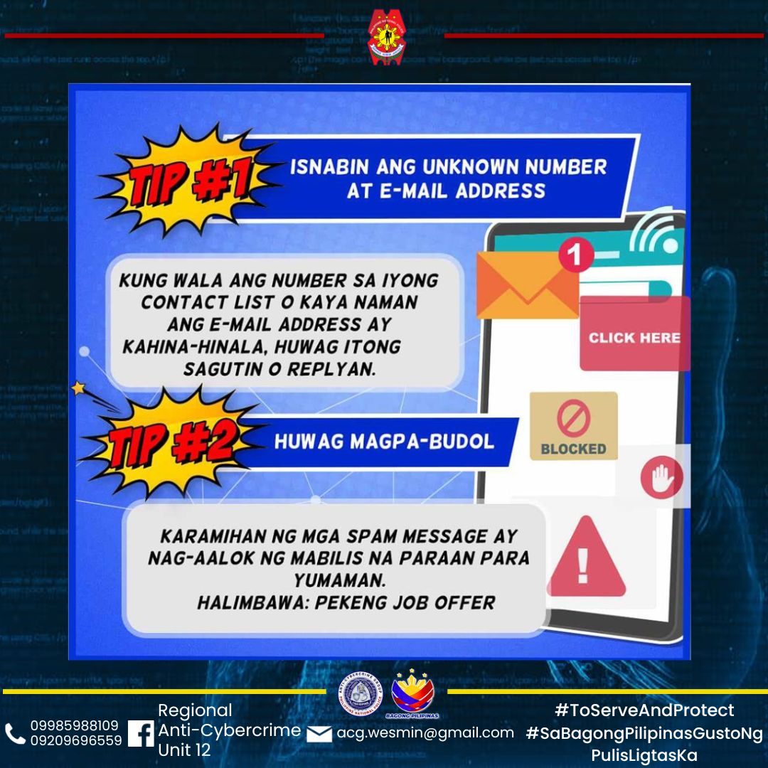 Regional - Huwag pansinin ang mga tawag, text, o email mula sa mga ...