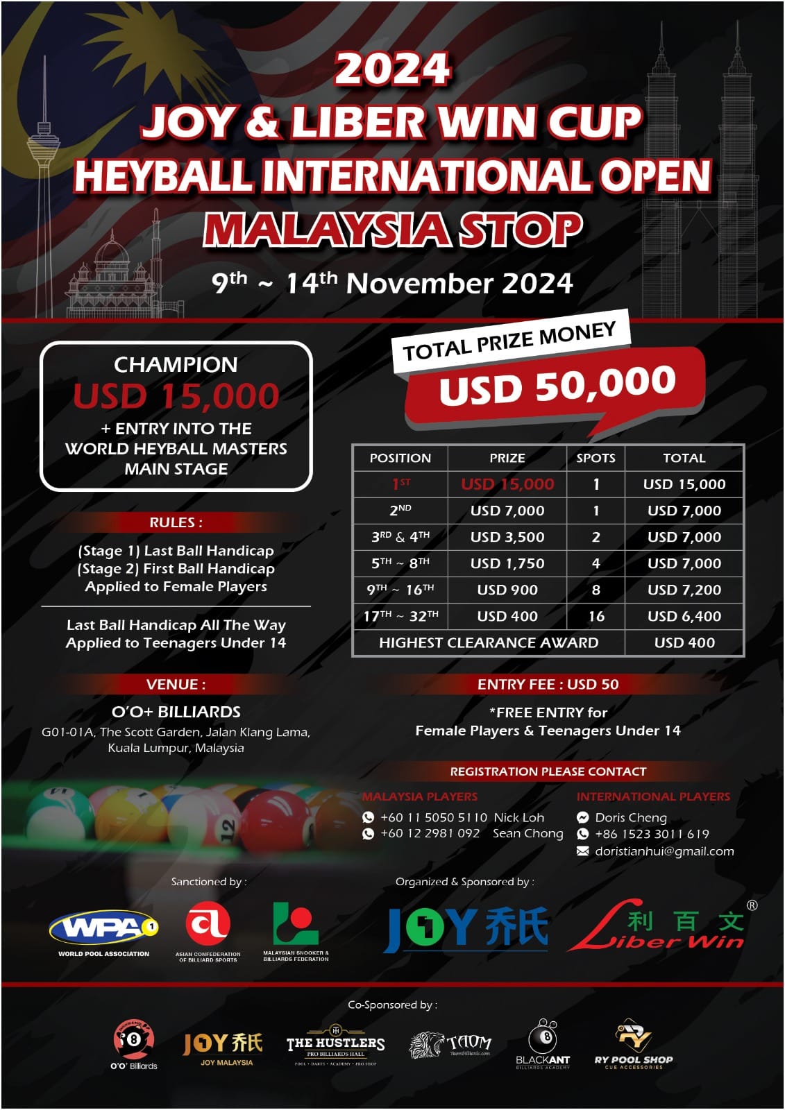 O'O+ Billiards - 2024 Joy & Liber Win Cup Heyball...