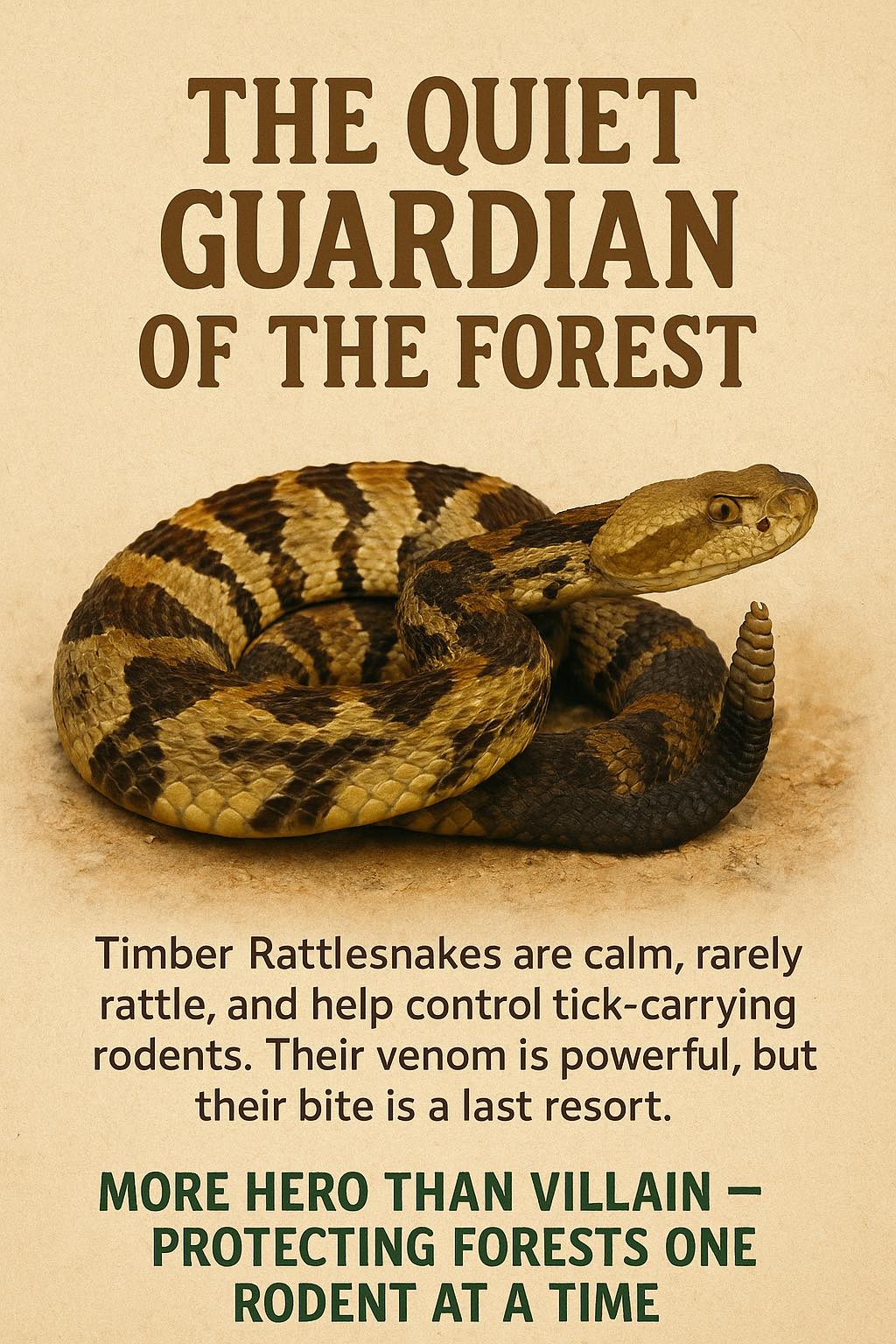 Tails - 🌲🐍 THE QUIET GUARDIAN OF THE FOREST The Timber Rattlesnake isn ...