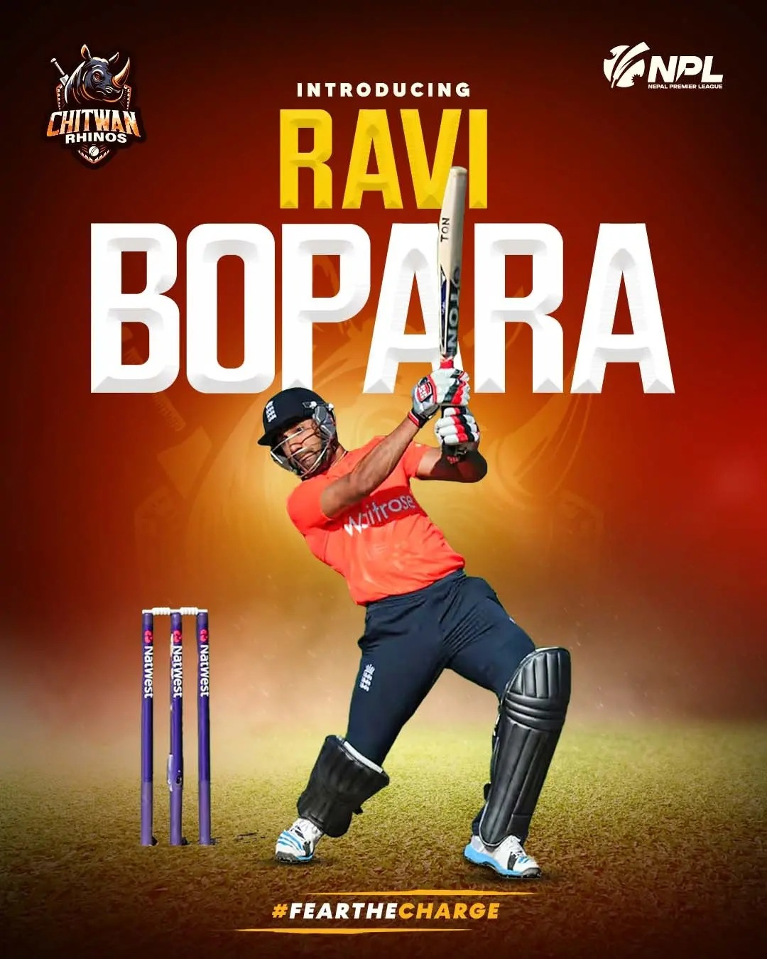 Ravi Bopara is officially a Rhino!... - Nepal Premier League