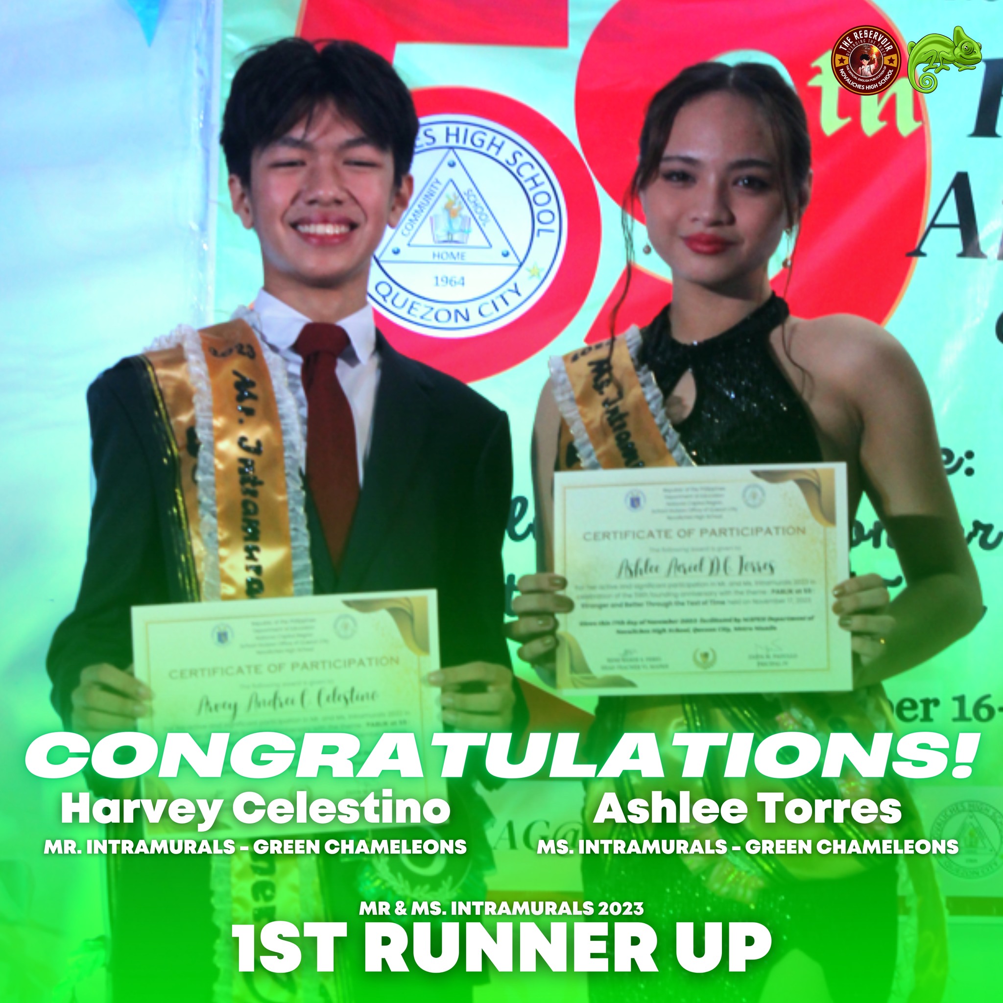 The Reservoir. - 🟩 Mr. & Ms. Intramurals 2023, 1ST RUNNER... | Facebook