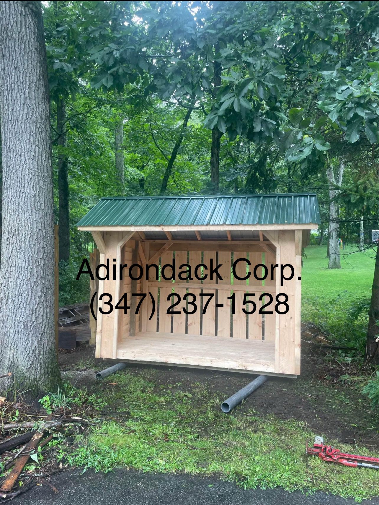 Adirondack - $1,500 Model shown: Firewood Shed 6’H x 8’L x 6’W (288