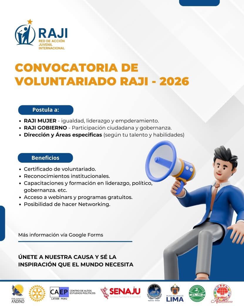 🇵🇪 PRIMERA... - Red de Acción Juvenil Internacional - RAJI | Facebook