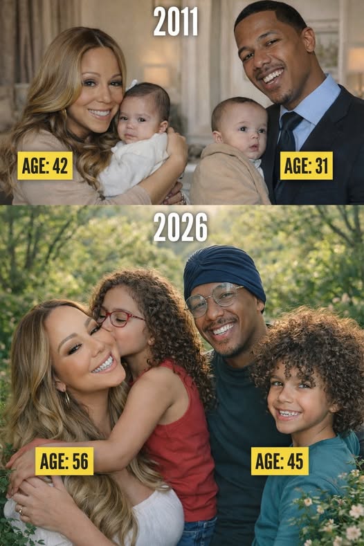 Mariah Carey and her 14-year-old twins Monroe (Roe) and Moroccan