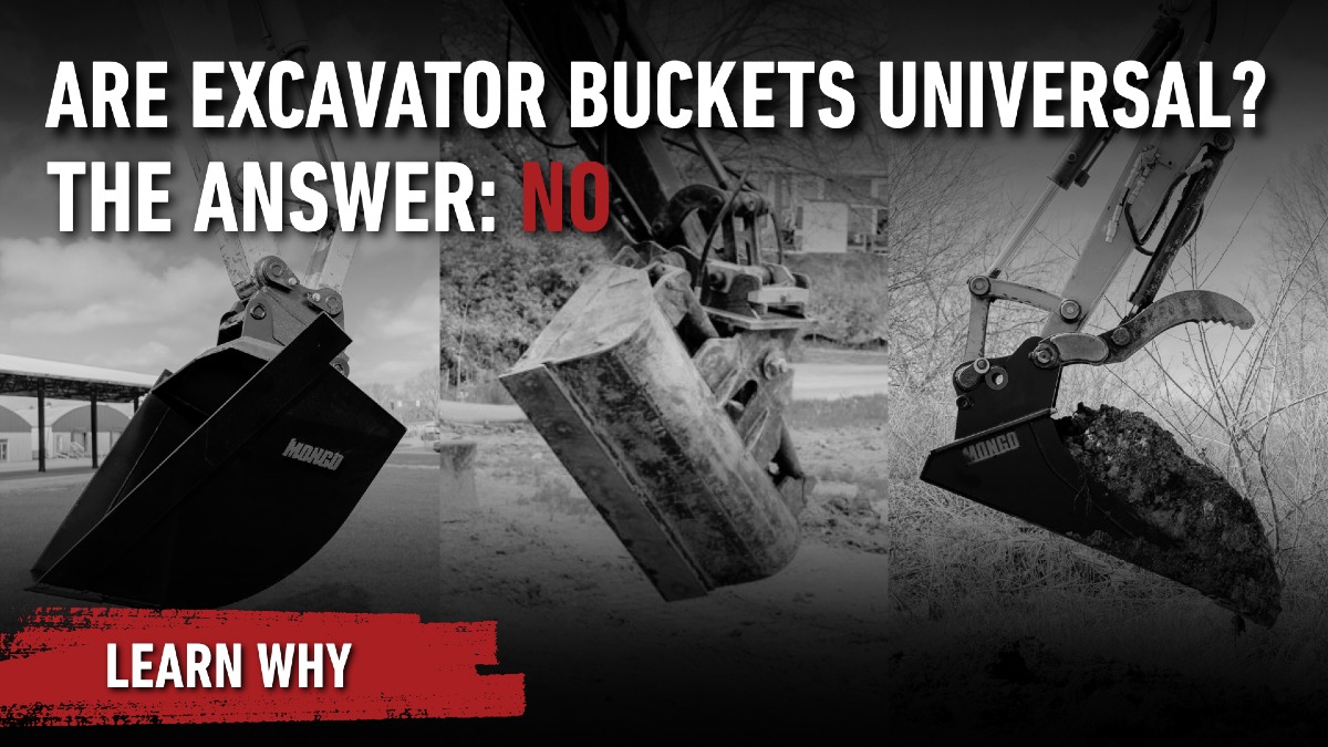 Mongo - Did you know that excavator buckets are not universally ...