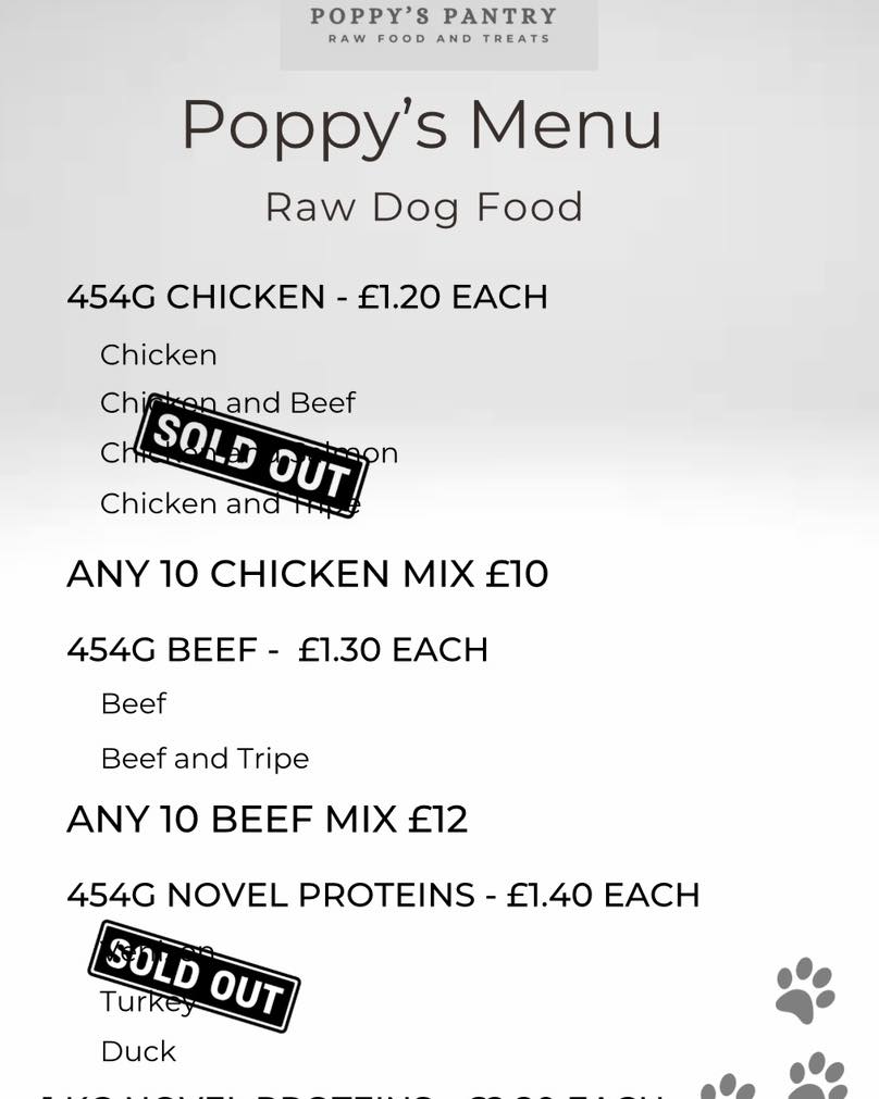 Poppy’s Pantry - raw food and treats | Hessle