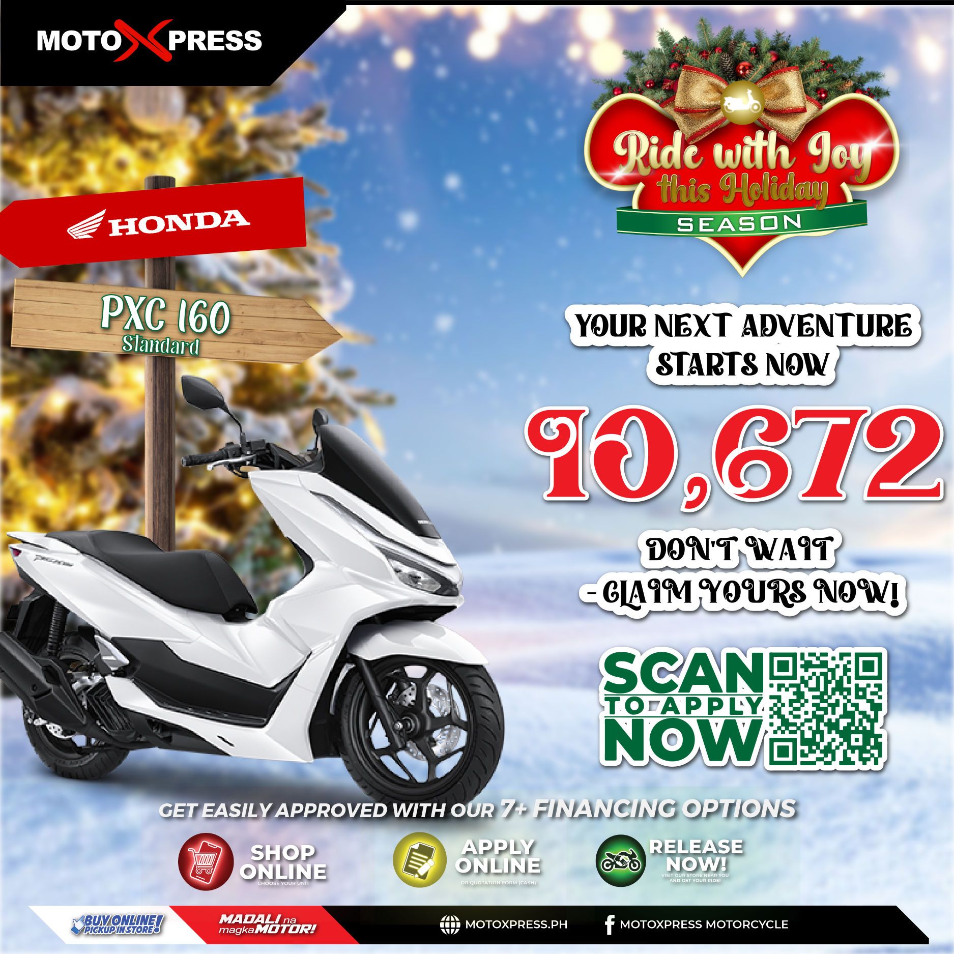 Motoxpress - Unit: HONDA PCX 160 STANDARD EASY PROCESS FAST APPROVAL ...