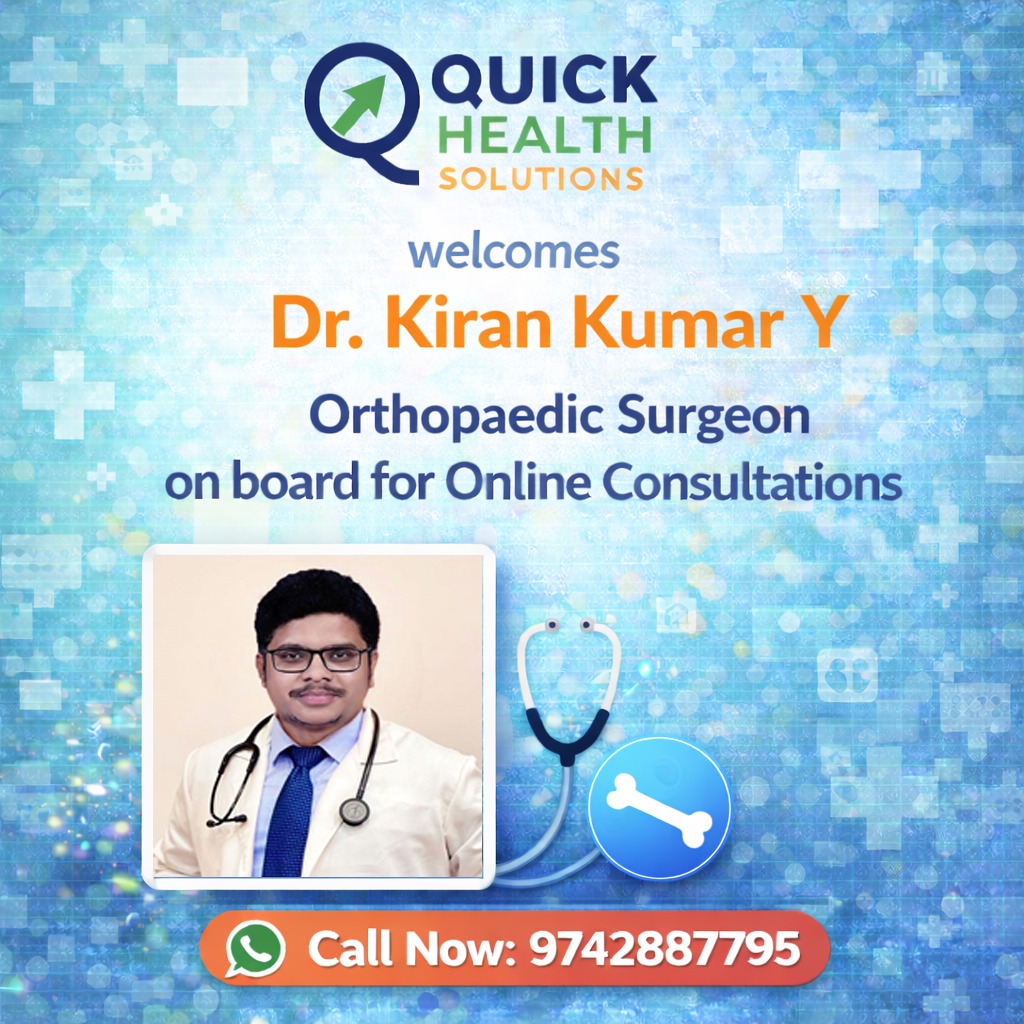 Quick - We are glad to welcome Dr. Kiran Kumar Y, Orthopaedic Surgeon ...