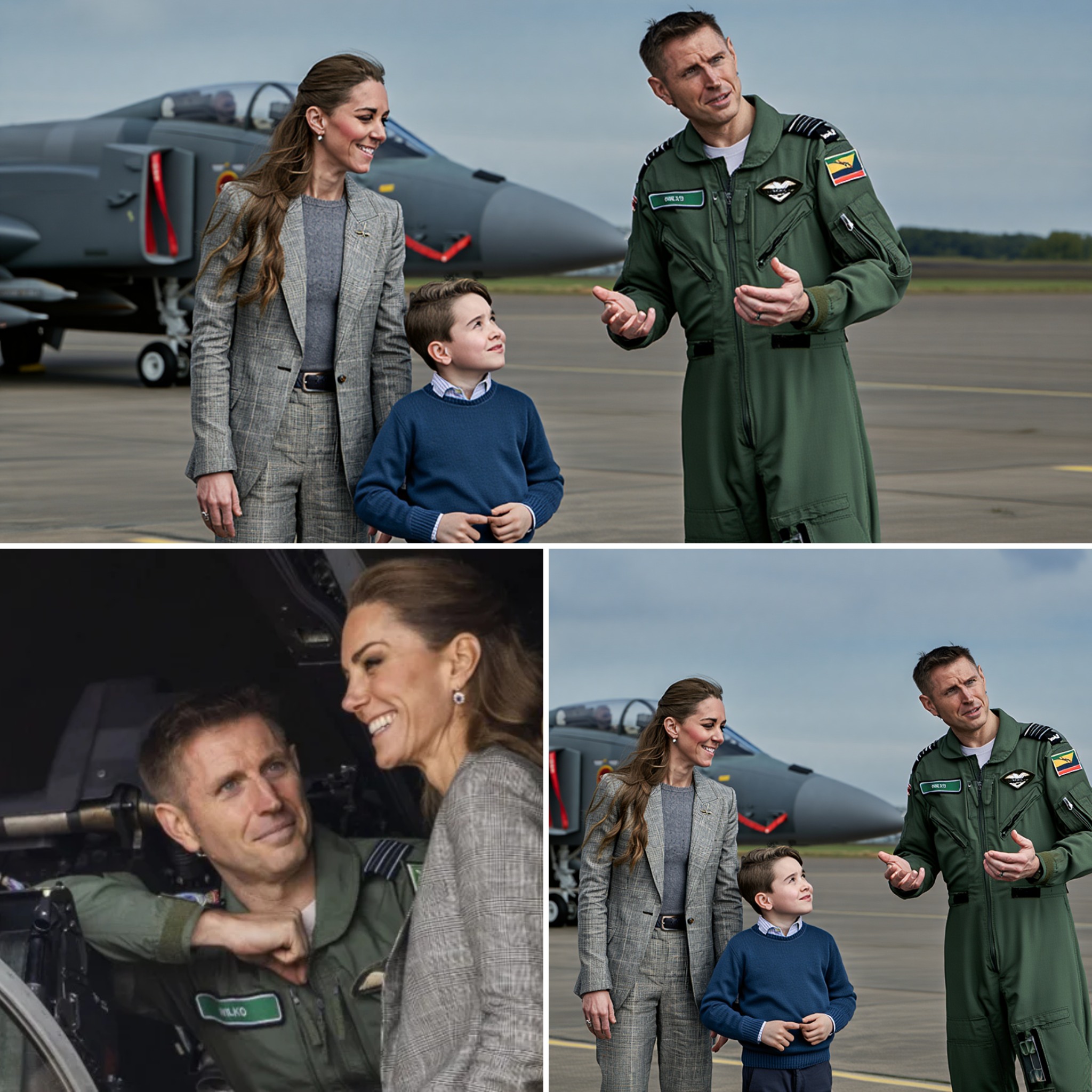 Royal - Kate Middleton Dazzles at RAF Coningsby, Leaving a Pilot ...