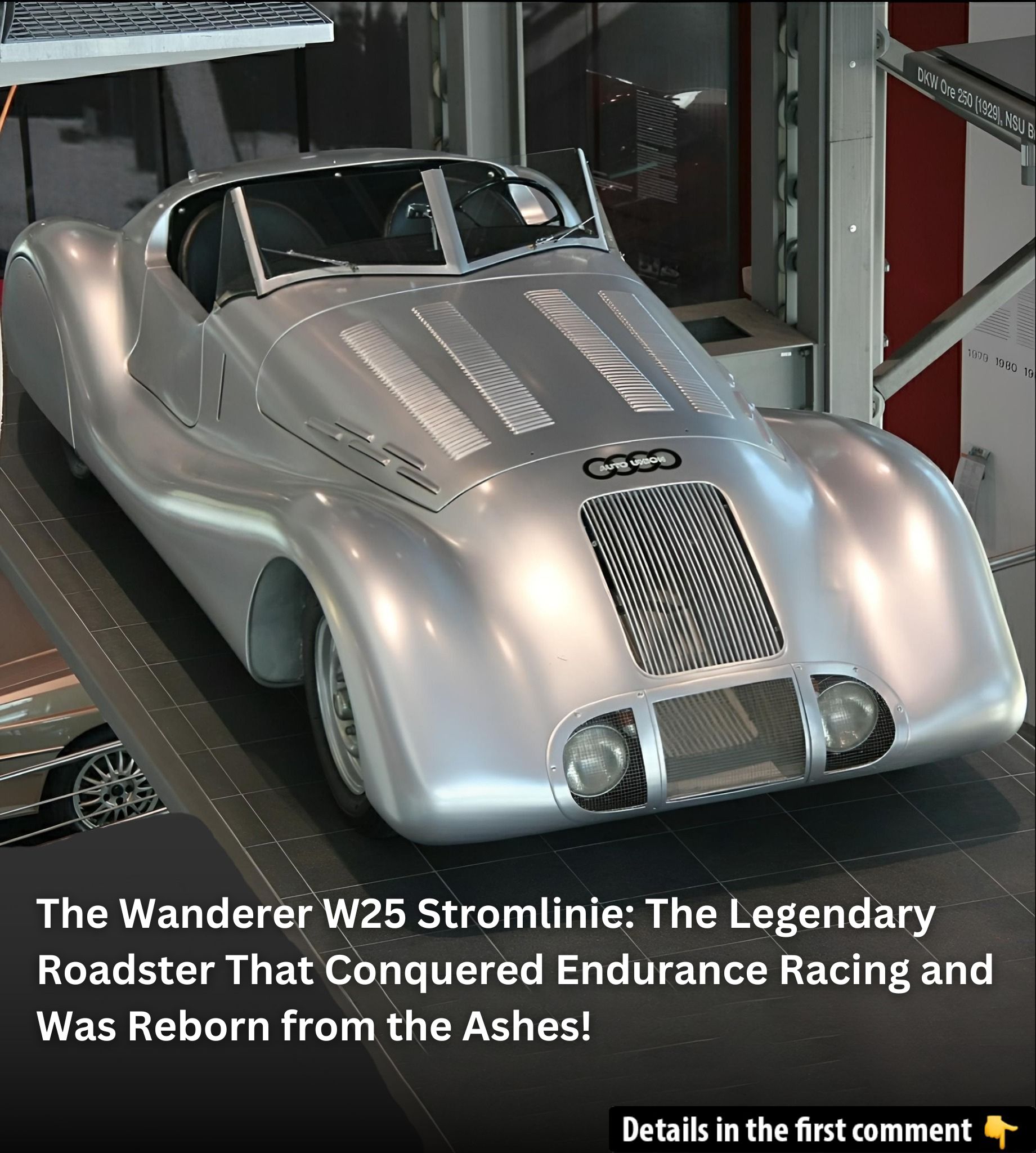 Audi's 1938 Wanderer W25 Stromlinie roadster