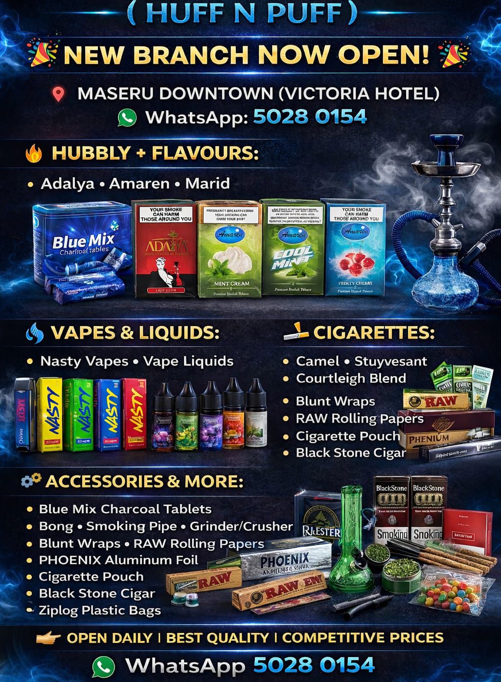puff huff smoke & vape 🌟 Welcome to 'N 🌟 Where Flavour Meets Vibes Looking for the best tobacco experience? Come visit us at our new branch or one of our other locations at Roma GEEKVAPE T200 (AEGIS TOUCH) Fruit Kit Colours:Coastal Blue