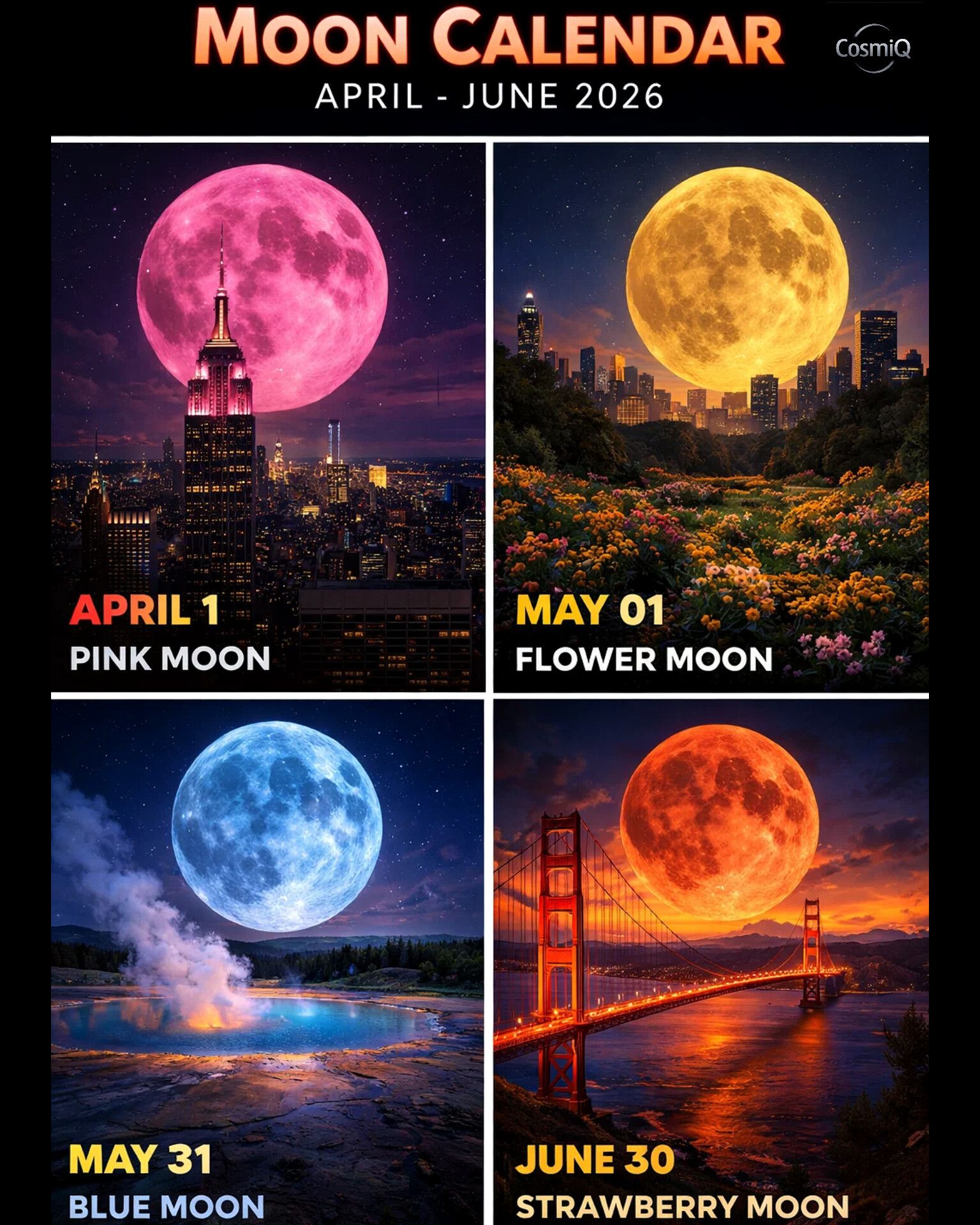 🌕✨ THREE BEAUTIFUL FULL MOONS TO WATCH IN 2026 ✨🌕 The night