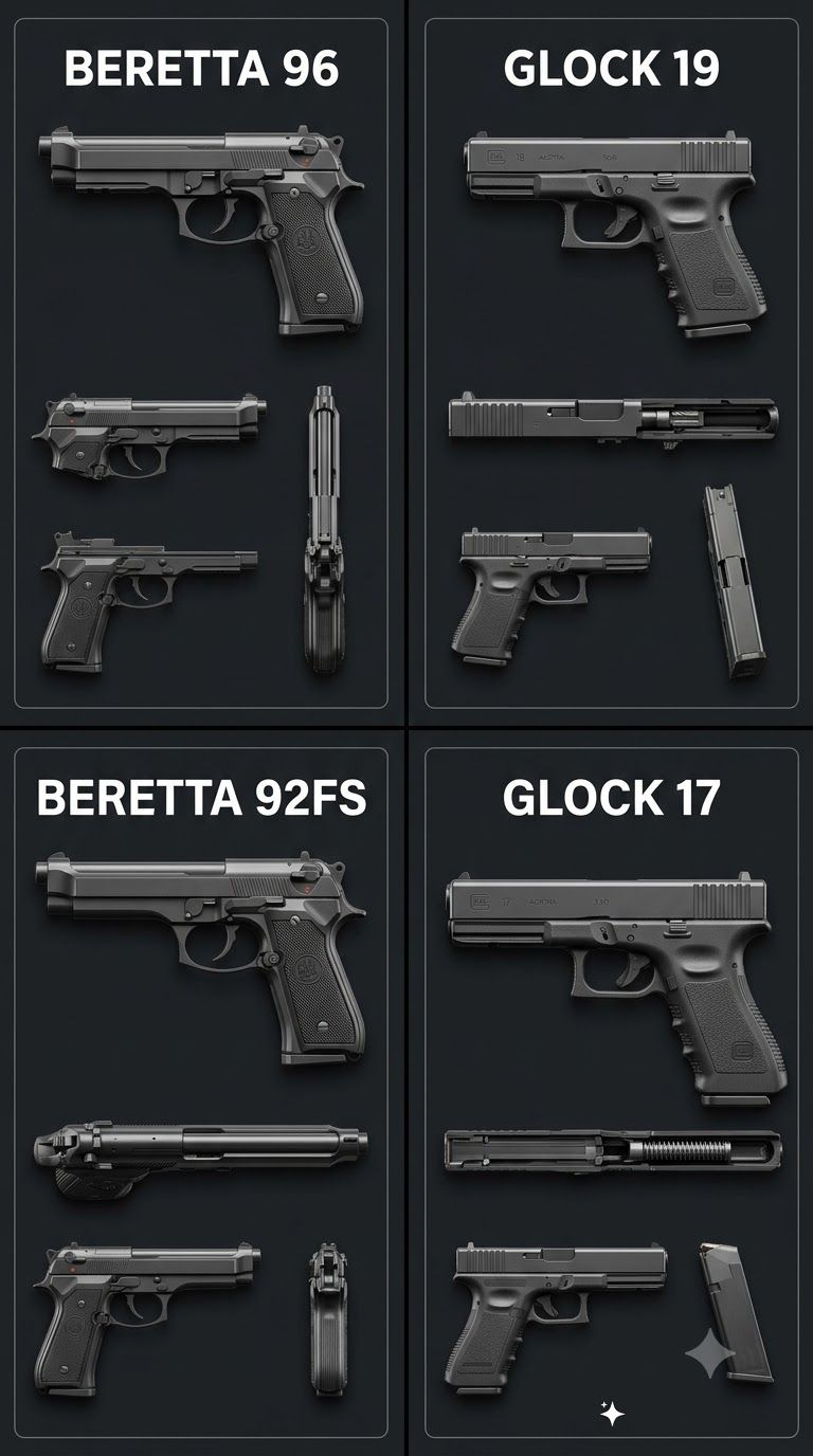 Beretta M9 vs Glock 17: Two Legendary Military Sidearms Compared