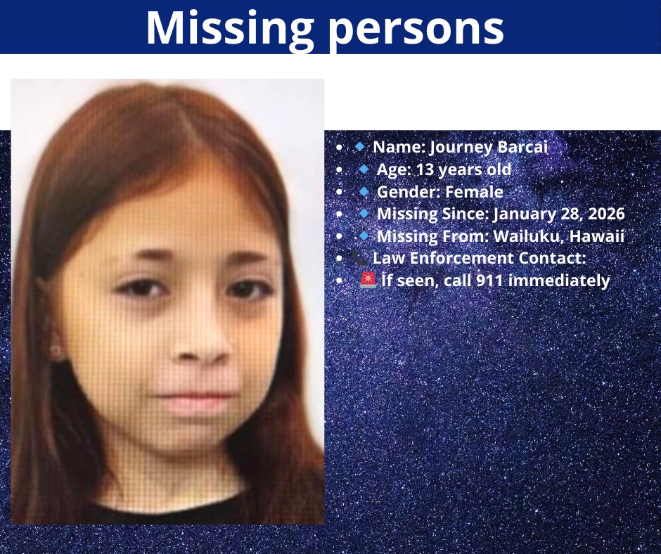 🚨 MISSING CHILD ALERT PLEASE SHARE 🚨 The Maui Police  
