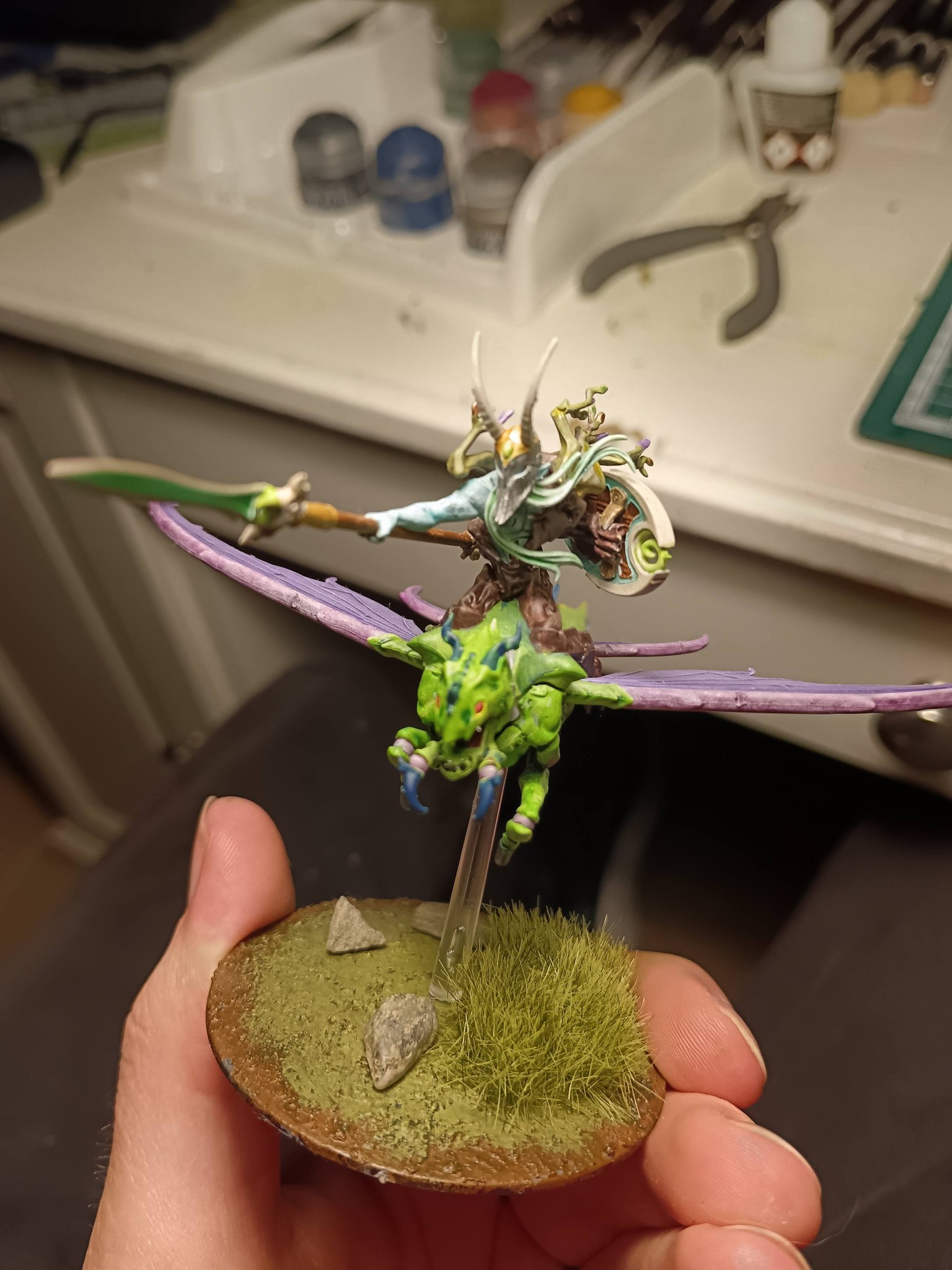 Just finished my 3 Sylvaneth Spite rider lancers.