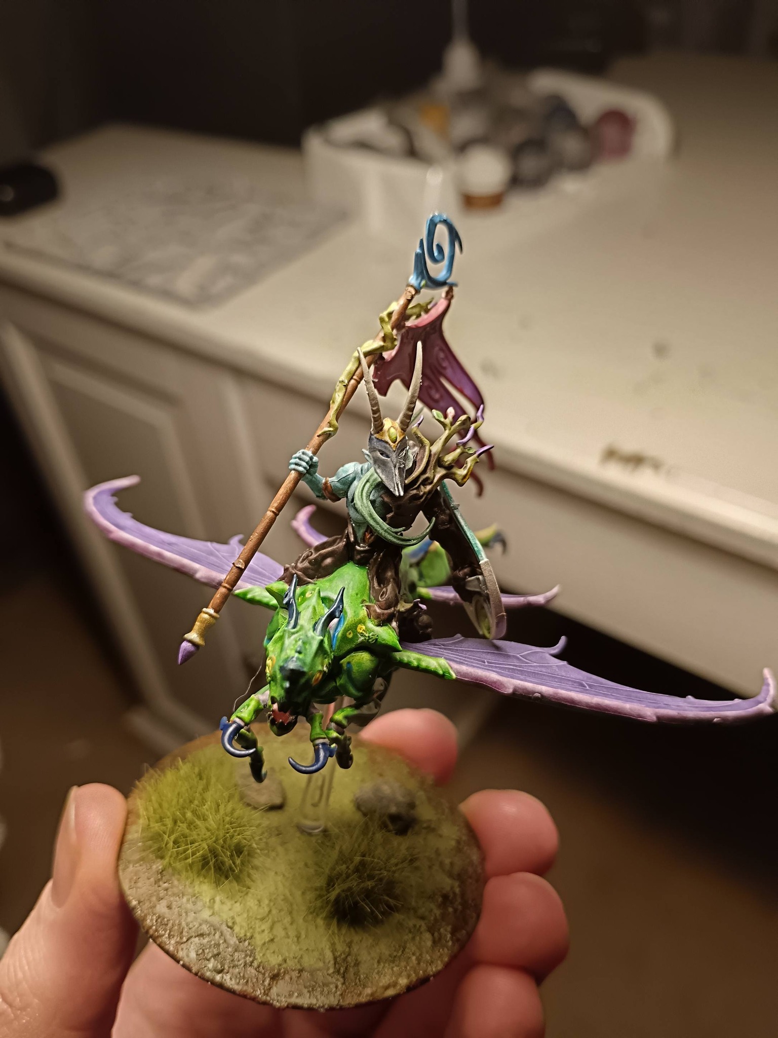 Just finished my 3 Sylvaneth Spite rider lancers.