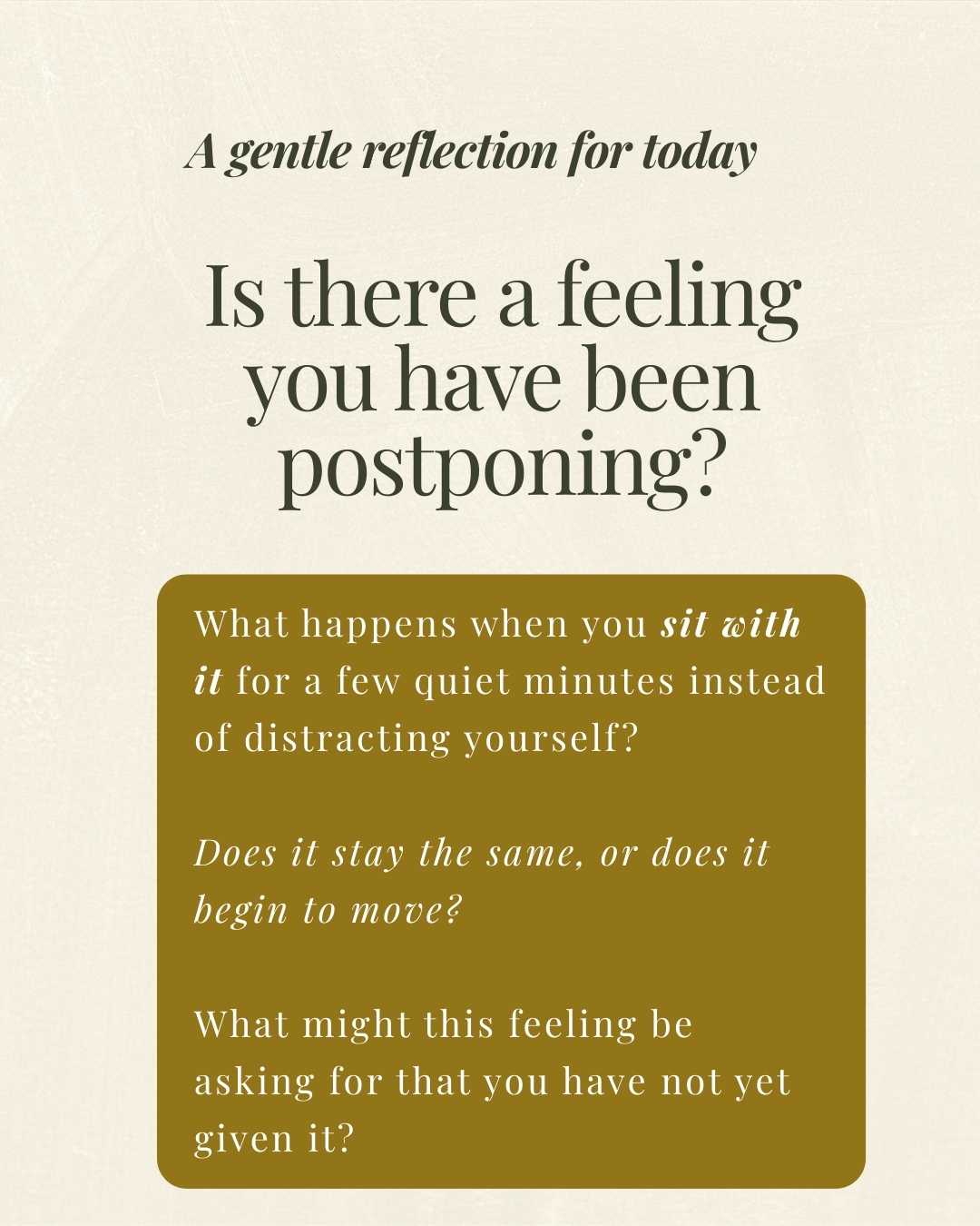 The Serene - Is there a feeling you’ve been avoiding? Sit with it ...