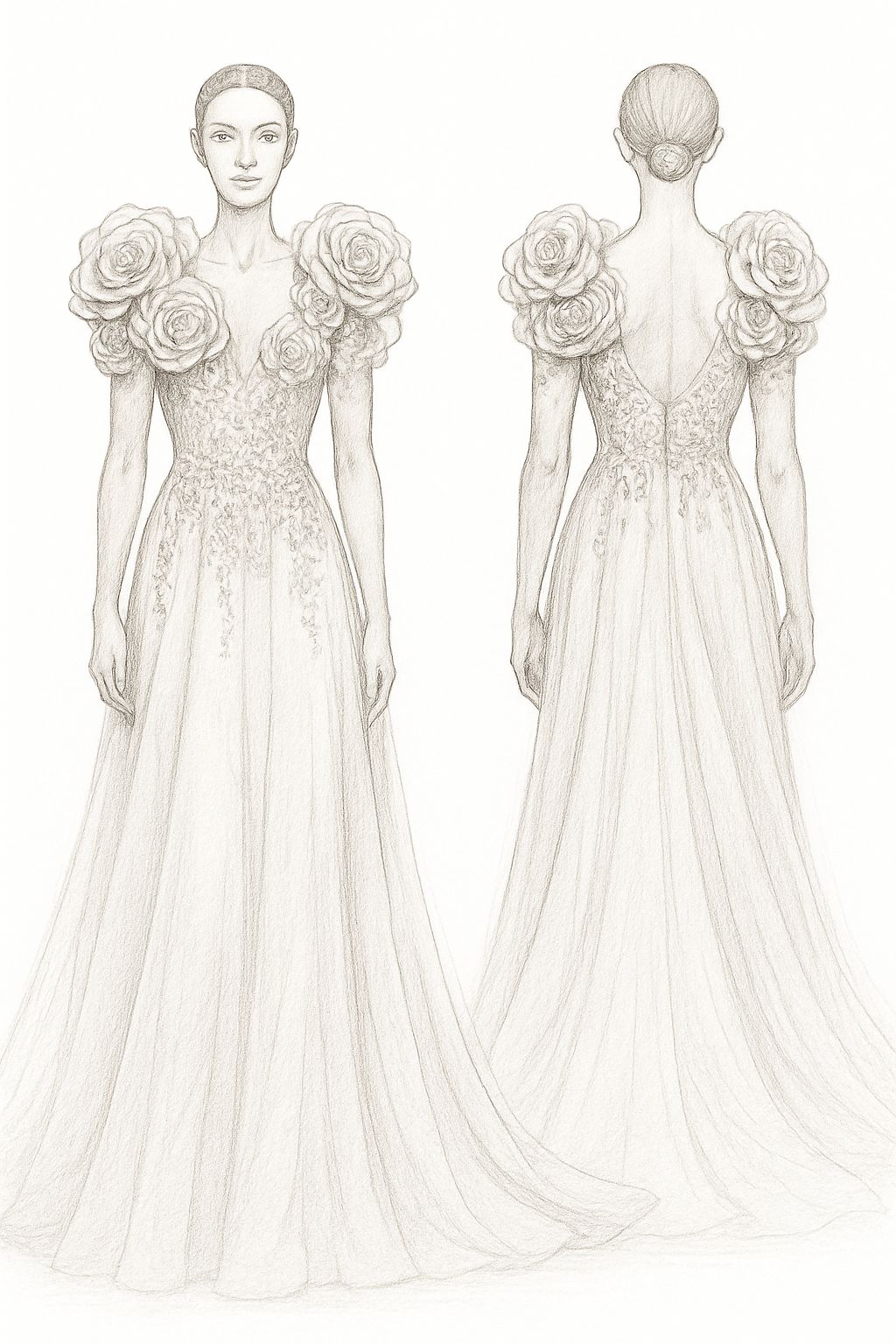 bridesmaid dress sketches How to create a wedding design illustration? occasion_weekend wear * The frame is Donna Karan Women's Sleeveless Size:Extra large