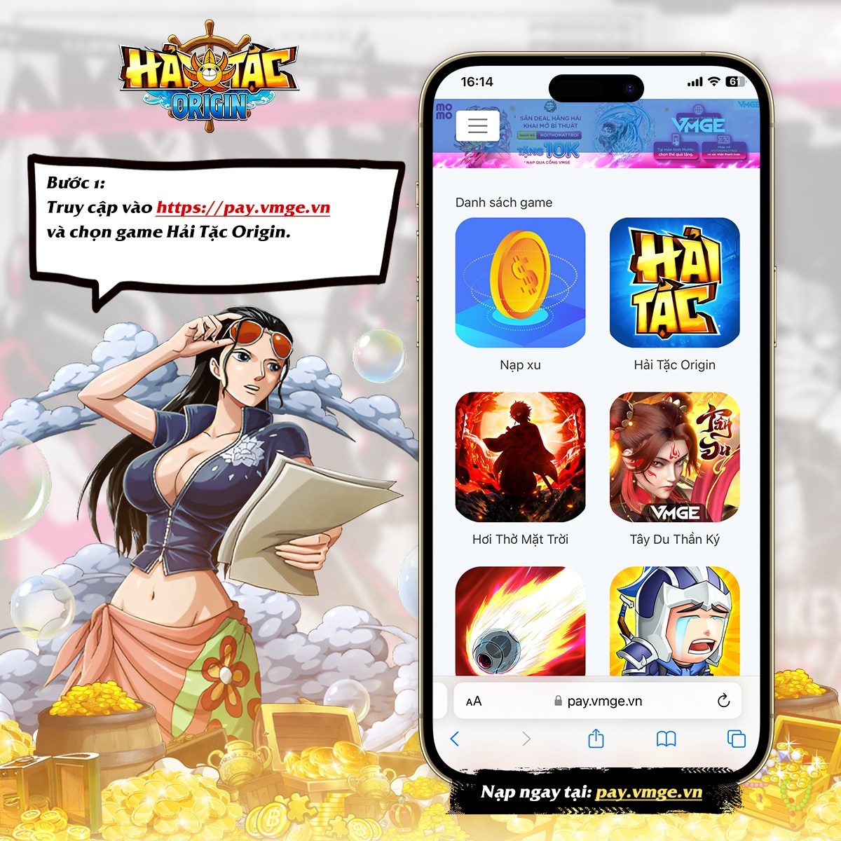 🔥【HƯỚNG DẪN】NẠP VÉ... - Hải Tặc Origin - OP Origin Đại Chiến