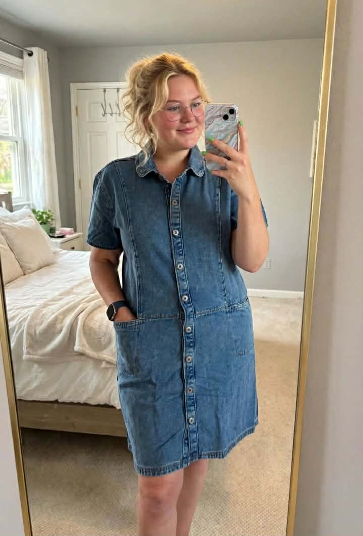 how to soften denim dress I bought the dress! I'm a size 12-14 size so I got the large (12-14) and it is true size. The material is a little stiff but should Size:7 Women's Summer Casual Leopard Occasions: Birthday Denim shirt dress