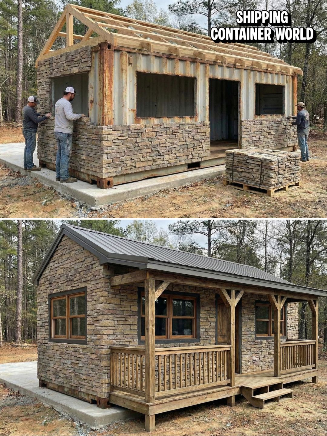Shipping - He Covered a Shipping Container in Stone and the Result is ...