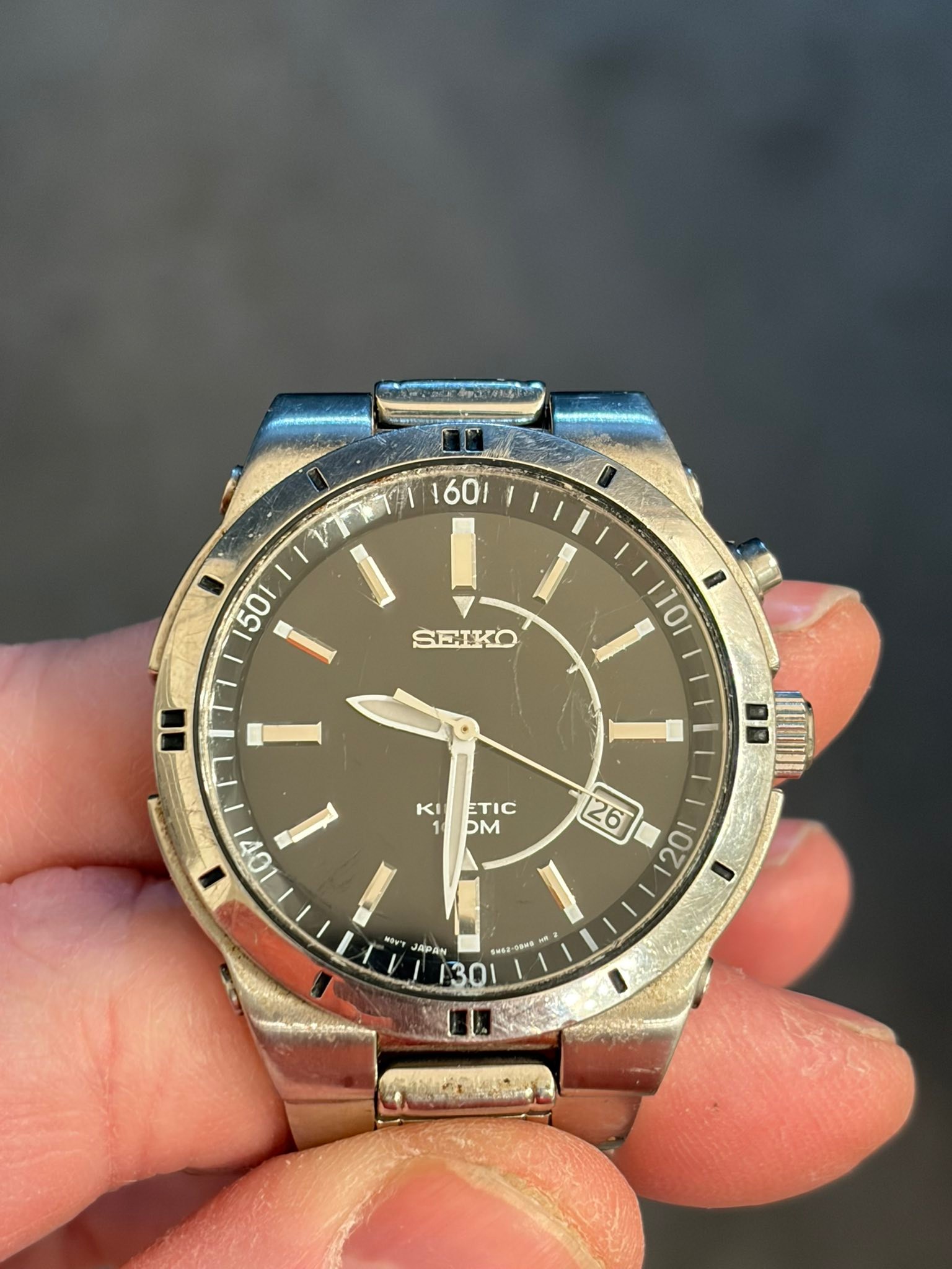 Seiko kinetic watch power level indicator issue?