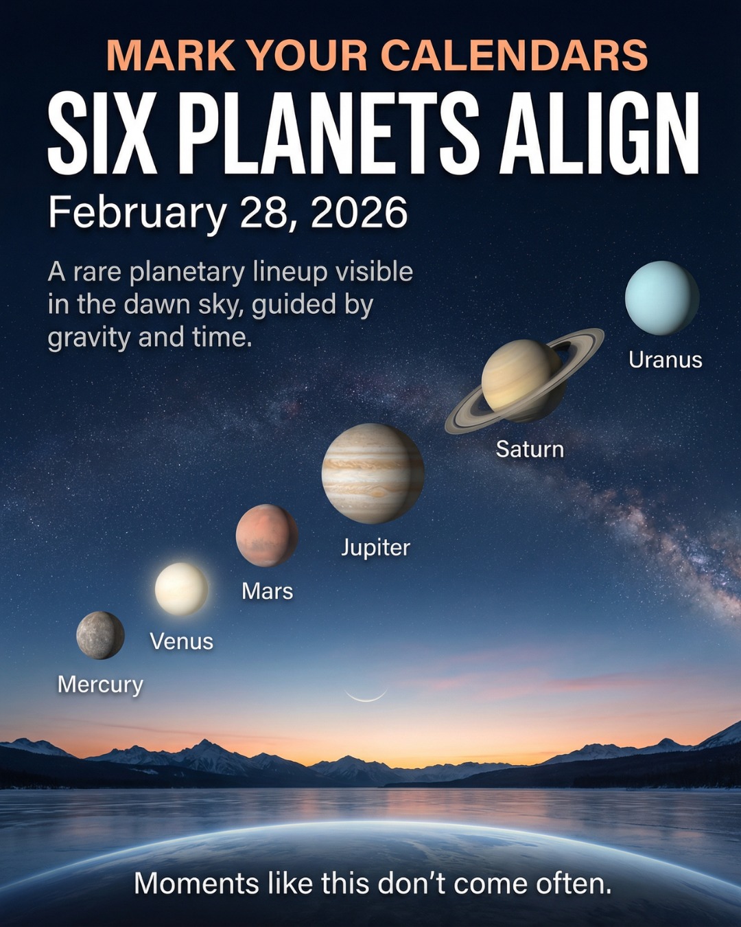 Moon - Witness the Dance of the Planets – February 28, 2026 Before the ...