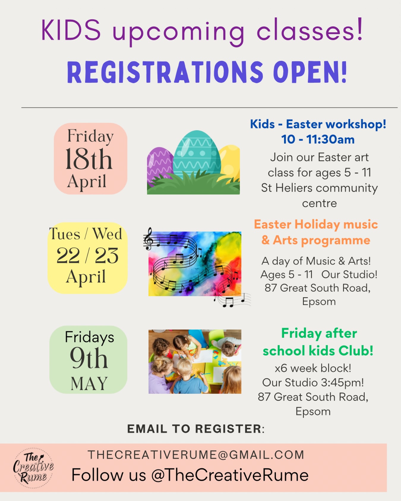 The Creative - 🚨Registrations are now open for our Easter music & Arts ...
